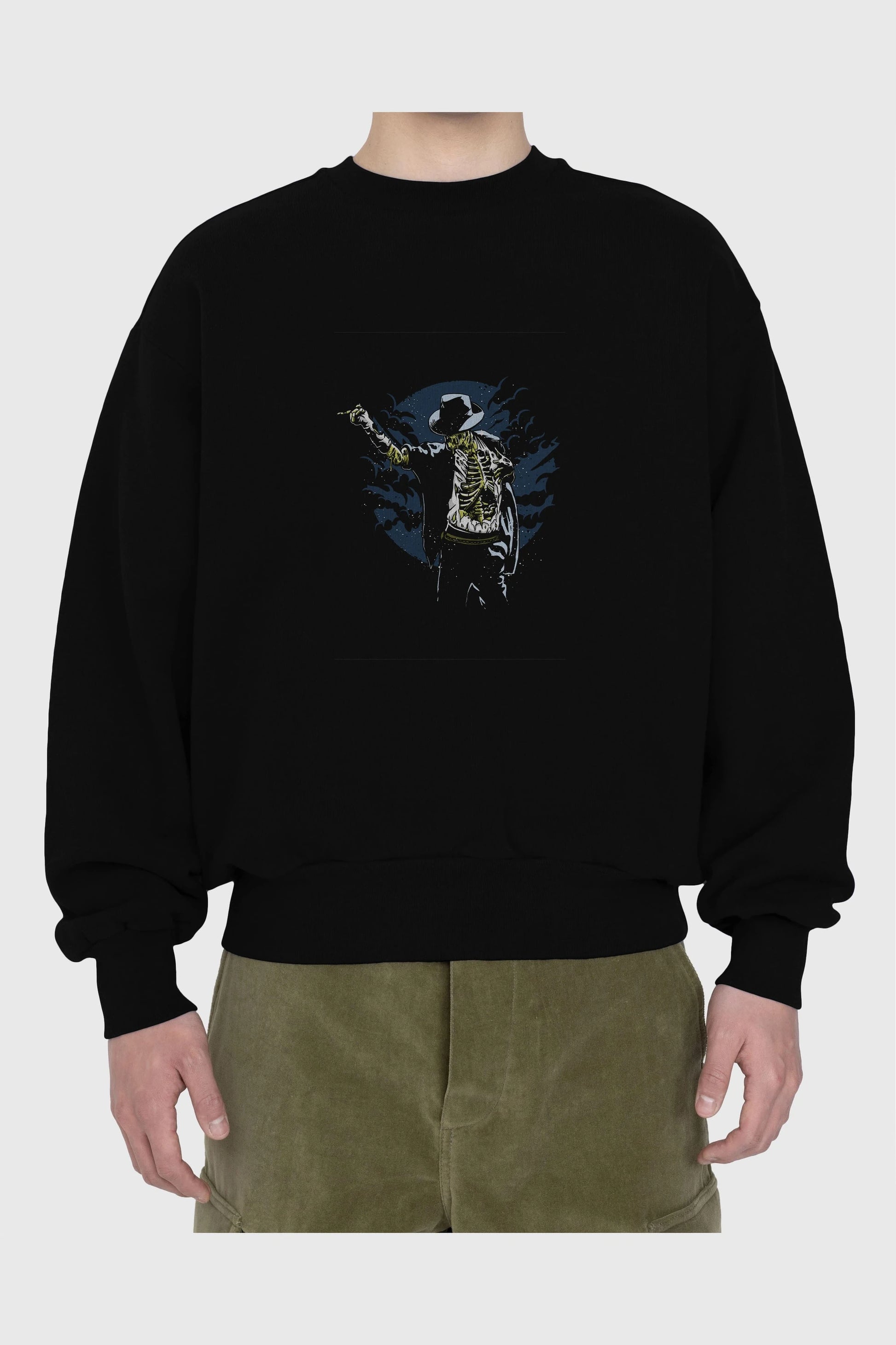 Zombie Pop Ön Baskılı Oversize Sweatshirt Erkek Kadın Unisex
