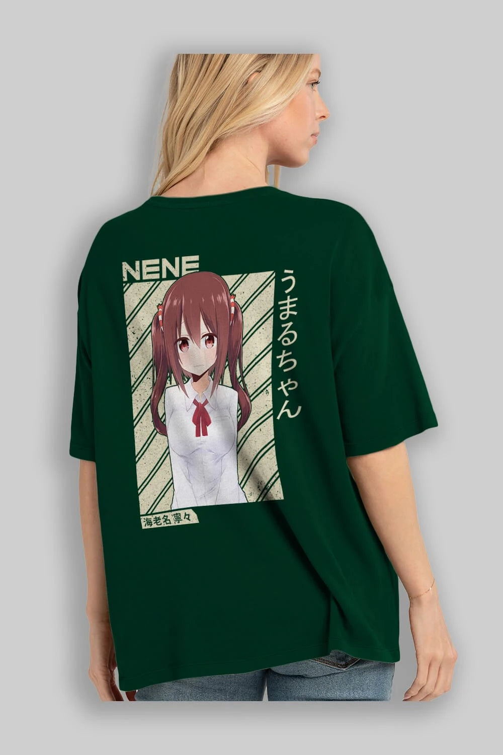 Nene Ebina 1 Anime Arka Baskılı Oversize t-shirt Erkek Kadın Unisex