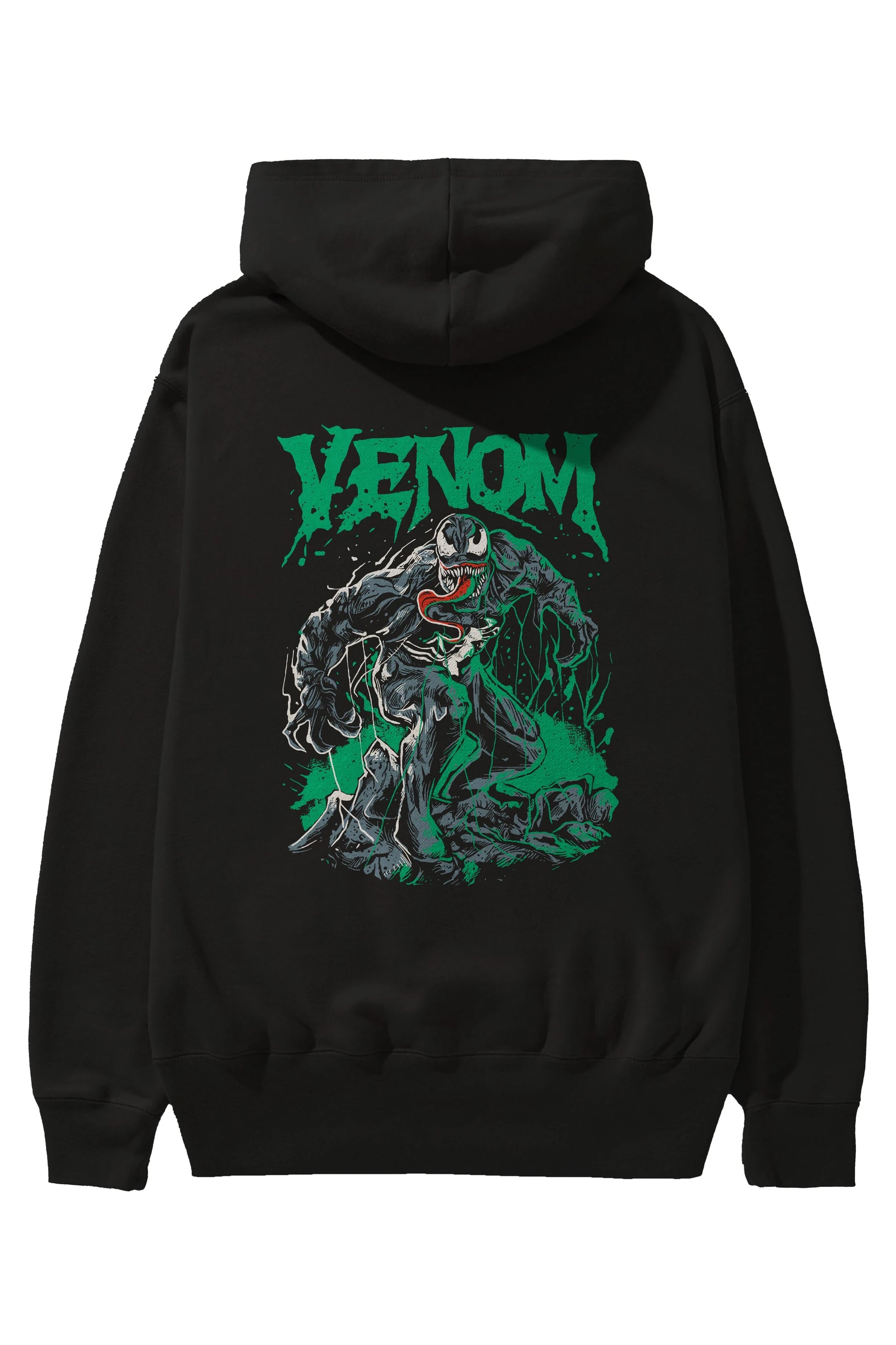 Venom (3) Arka Baskılı Hoodie Oversize Kapüşonlu Sweatshirt Erkek Kadın Unisex