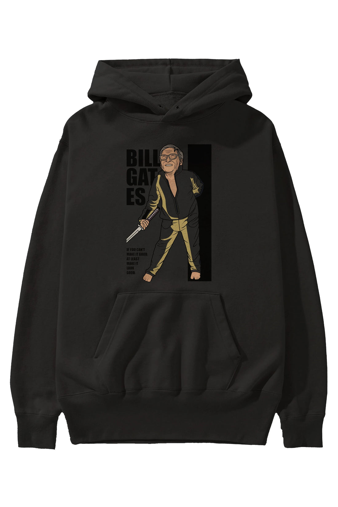 Bill Gates Ön Baskılı Hoodie Oversize Kapüşonlu Sweatshirt Erkek Kadın Unisex