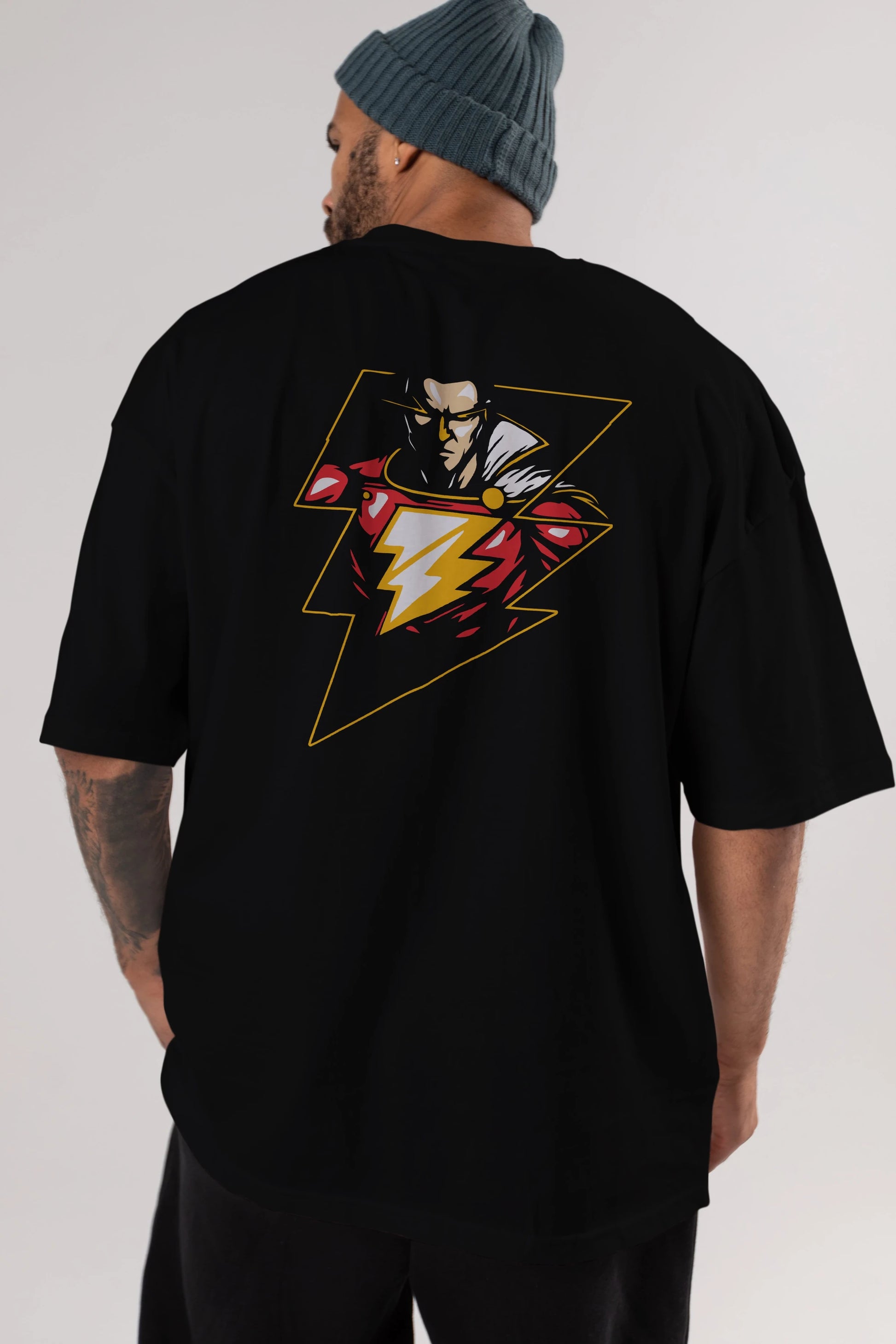 Flash Avengers (3) Arka Baskılı Oversize t-shirt Erkek Kadın Unisex %100 Pamuk Bisiklet Yaka tişort