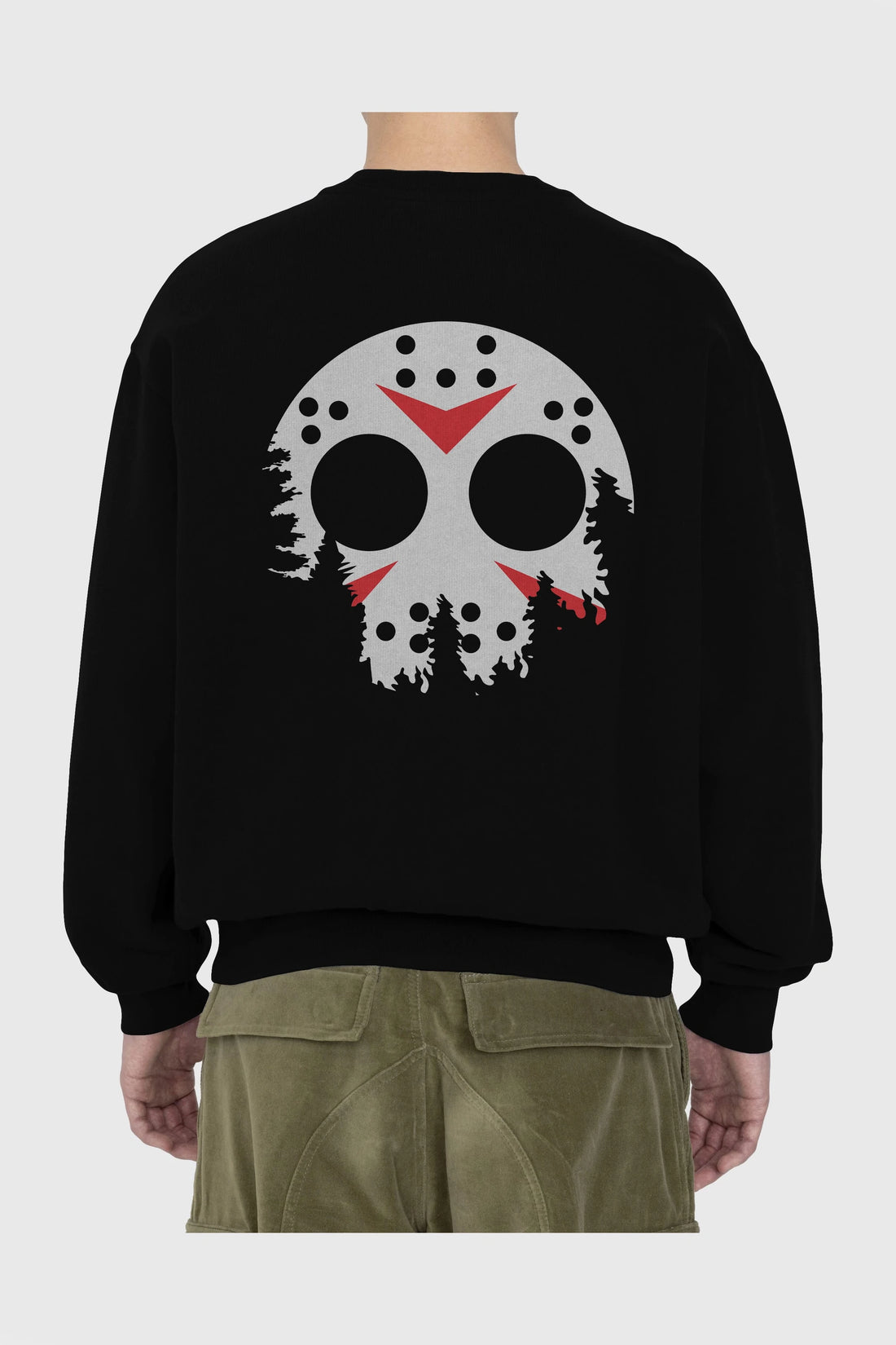 Jason Moon Arka Baskılı Oversize Sweatshirt Erkek Kadın Unisex