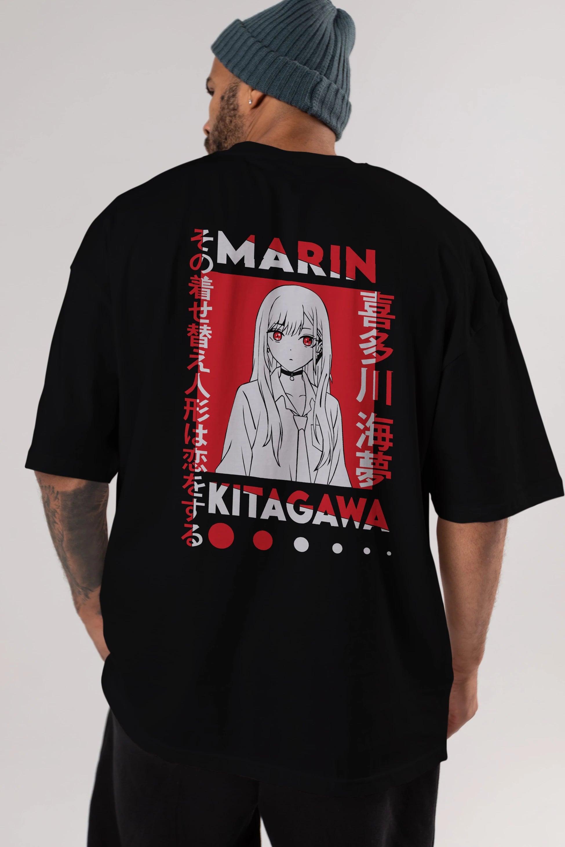 MARIN KITAGAWA Anime Arka Baskılı Oversize t-shirt Erkek Kadın Unisex