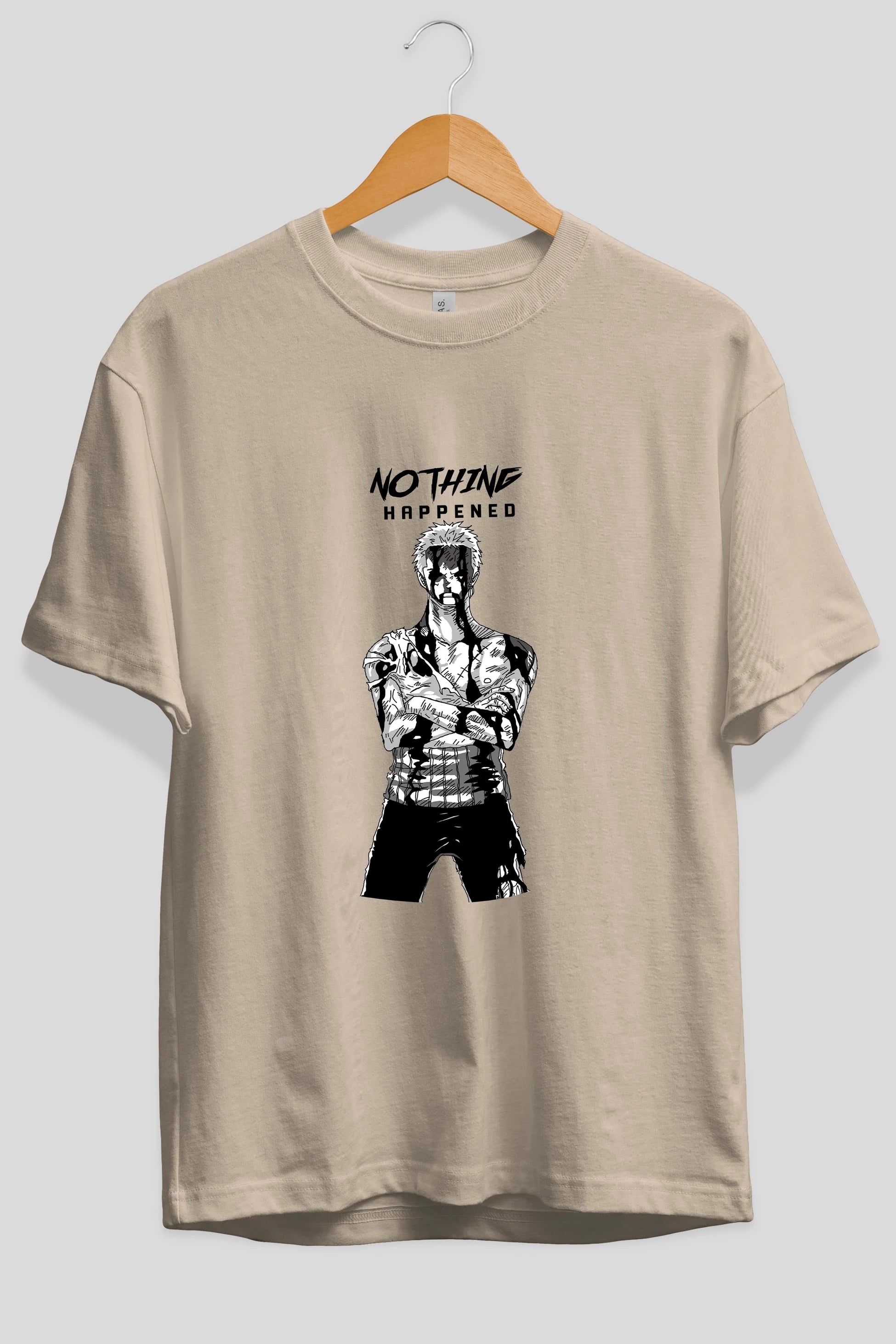 Roronoa Zoro 3 Anime Ön Baskılı Oversize t-shirt Erkek Kadın Unisex