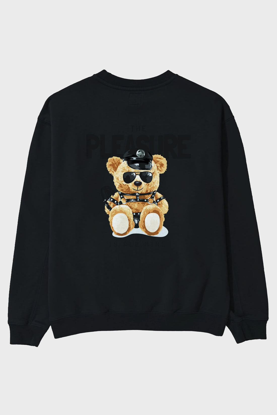 Teddy Bear The Pleasure Arka Baskılı Oversize Sweatshirt Erkek Kadın Unisex