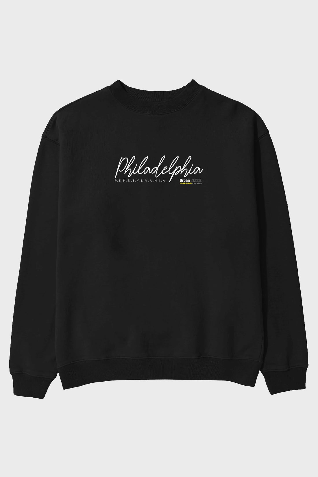 Philadelphia Urban Ön Baskılı Oversize Sweatshirt Erkek Kadın Unisex