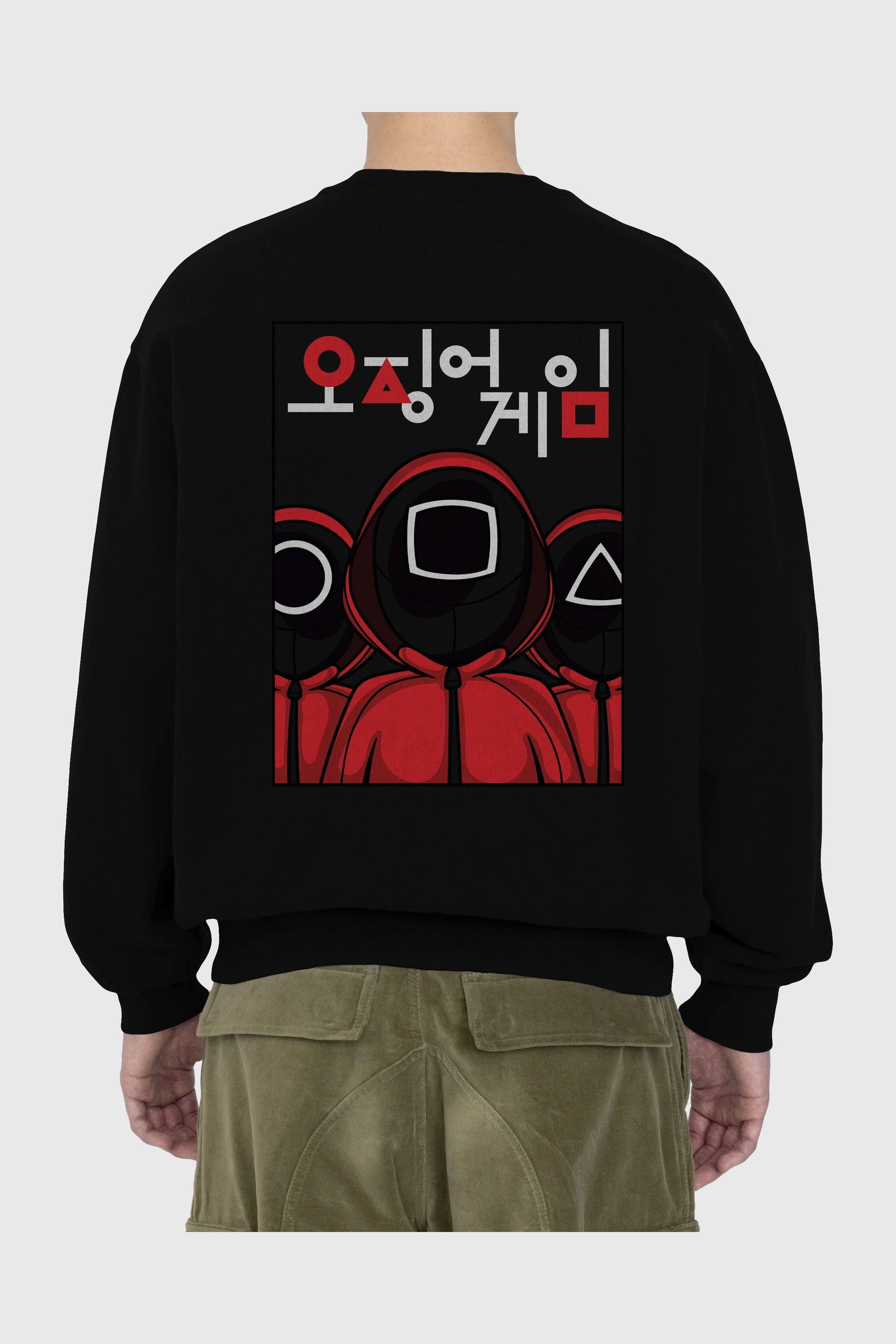 Squid Game (7) Arka Baskılı Oversize Sweatshirt Erkek Kadın Unisex