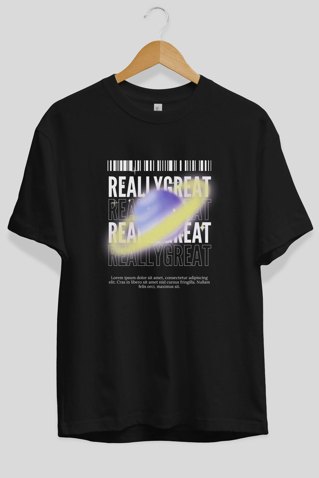 Really Great 2 Yazılı Ön Baskılı Oversize t-shirt Erkek Kadın Unisex