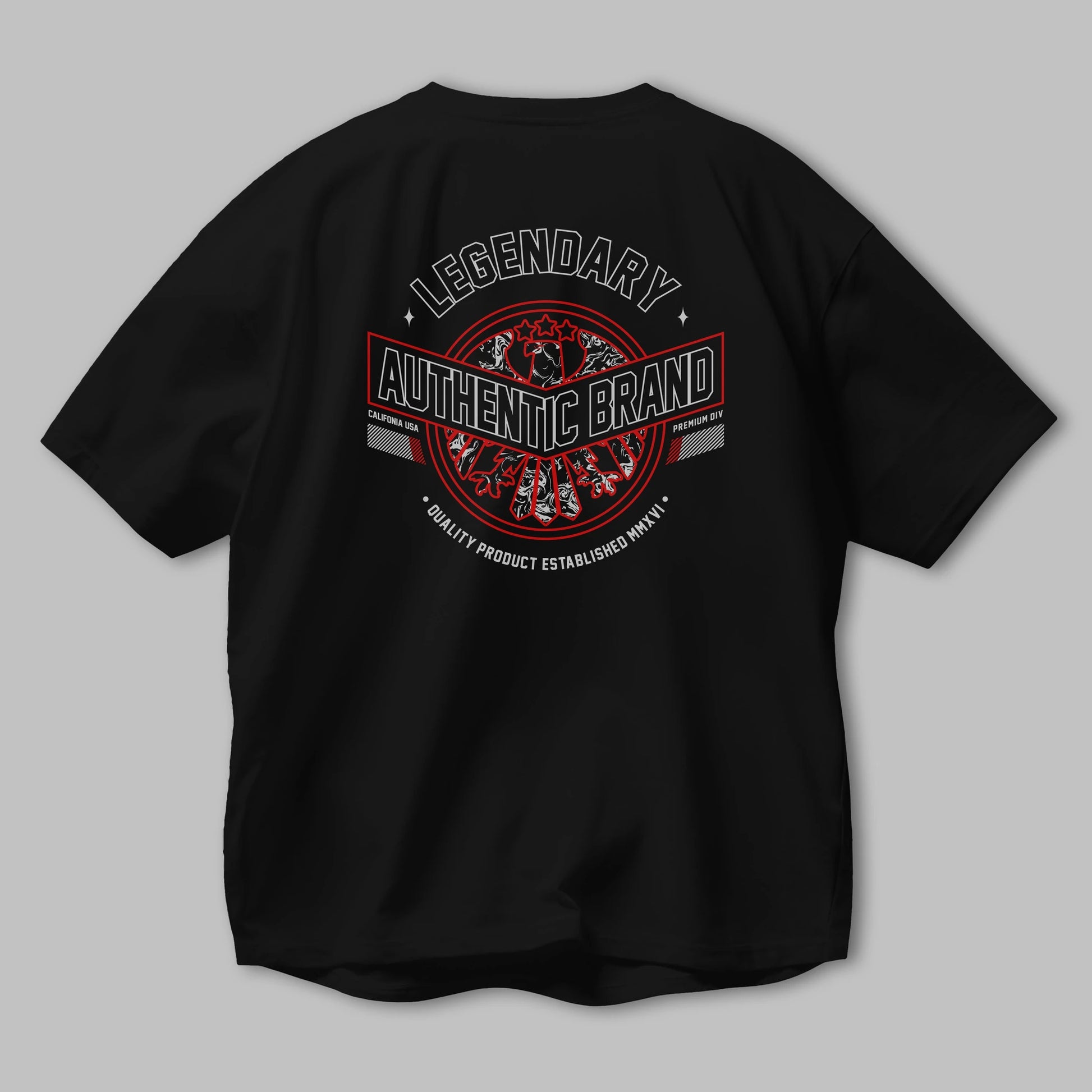 Legendary Brand Arka Baskılı Oversize t-shirt Erkek Kadın Unisex