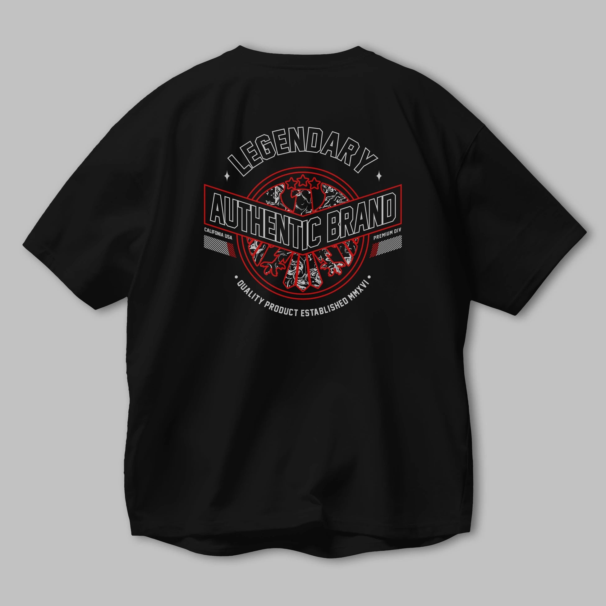 Legendary Brand Arka Baskılı Oversize t-shirt Erkek Kadın Unisex