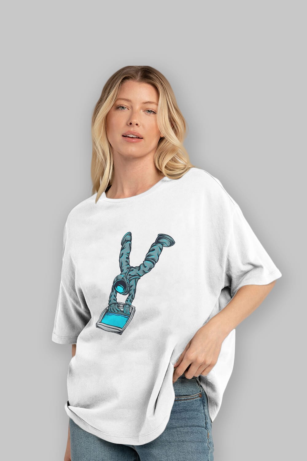 Astroscreen Ön Baskılı Oversize t-shirt Erkek Kadın Unisex
