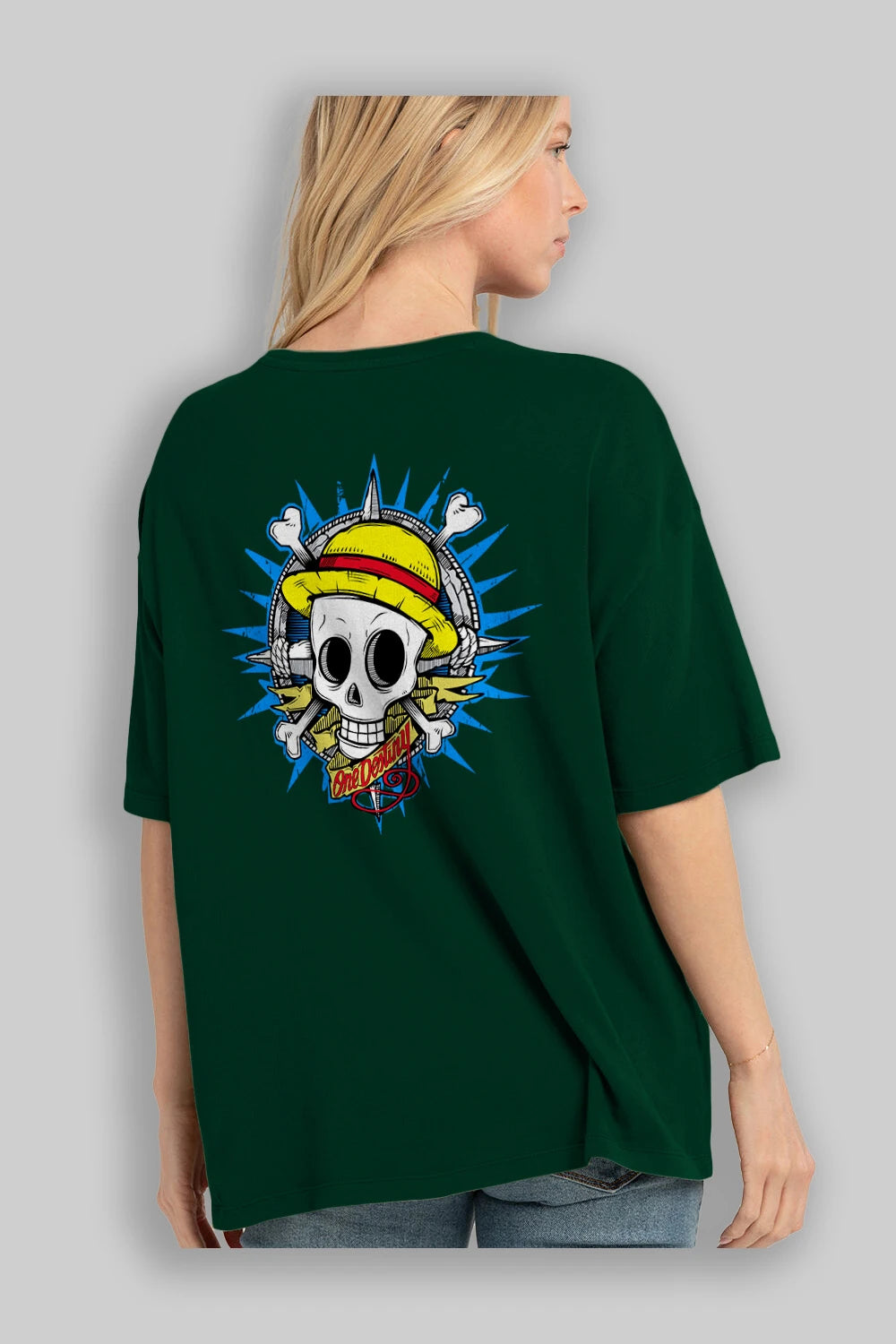 One destiny Anime Arka Baskılı Oversize t-shirt Erkek Kadın Unisex %100 pamuk tişort