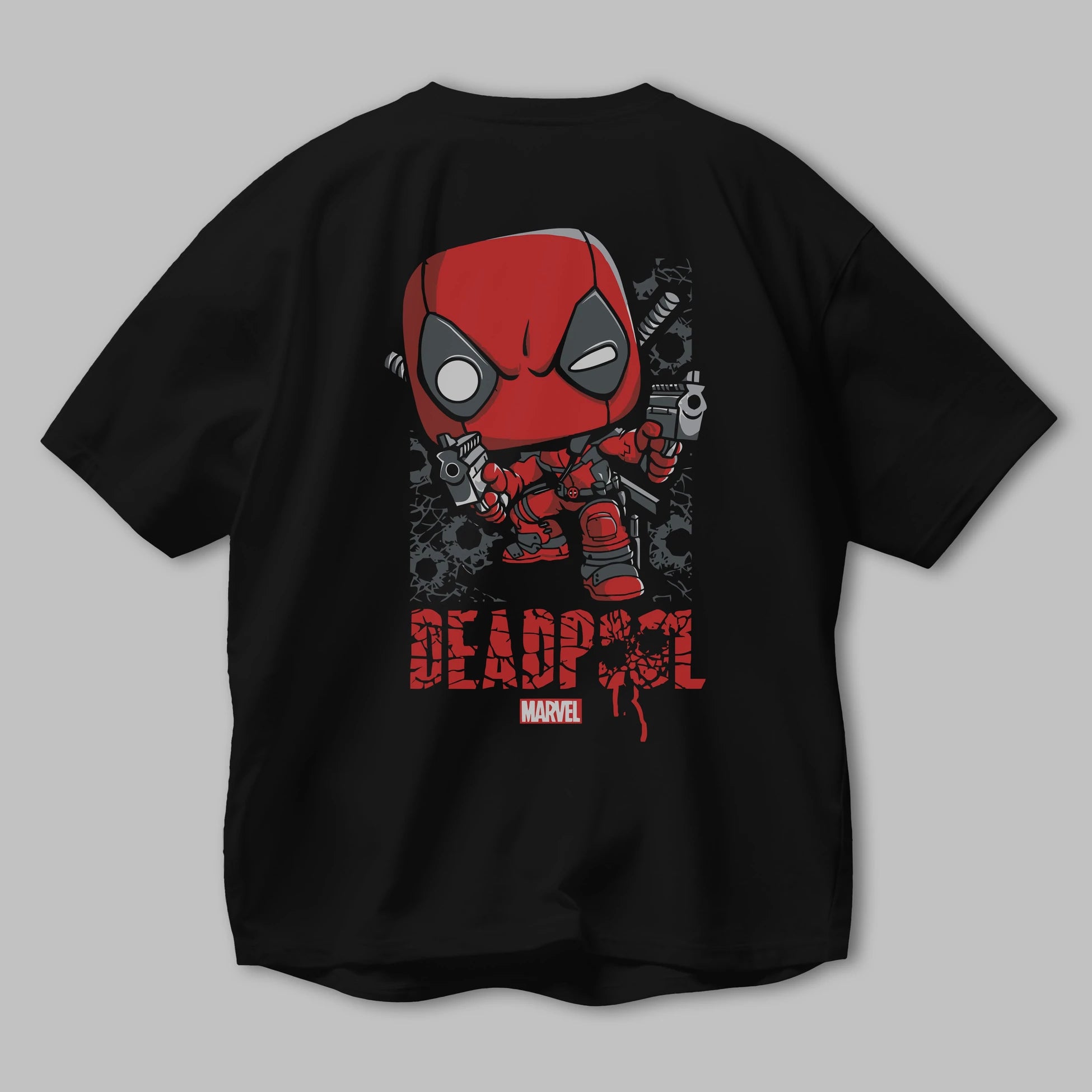 Deadpool (8) Arka Baskılı Oversize t-shirt Erkek Kadın Unisex %100 Pamuk Bisiklet Yaka tişort
