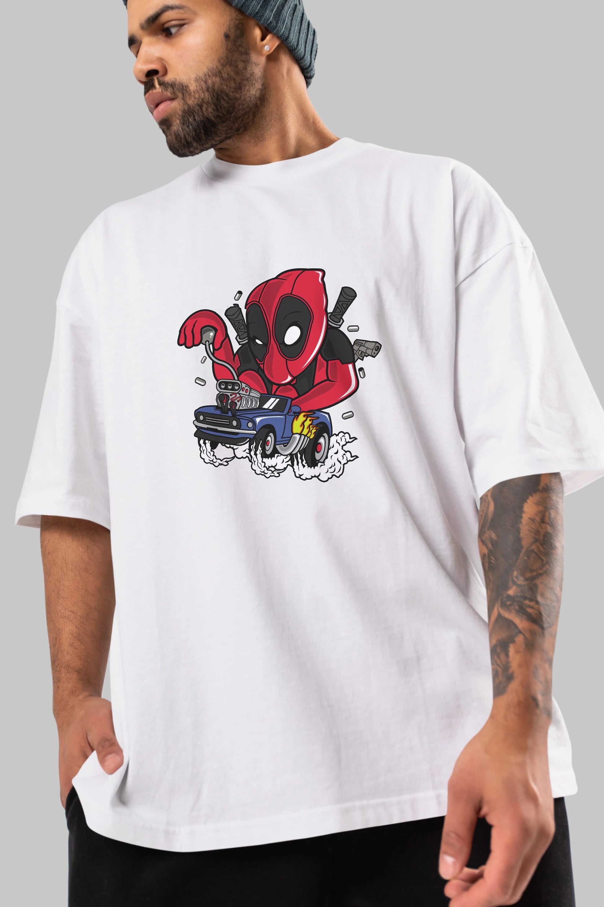 Deadpool (21) Ön Baskılı Oversize t-shirt Erkek Kadın Unisex %100 Pamuk Bisiklet Yaka tişort
