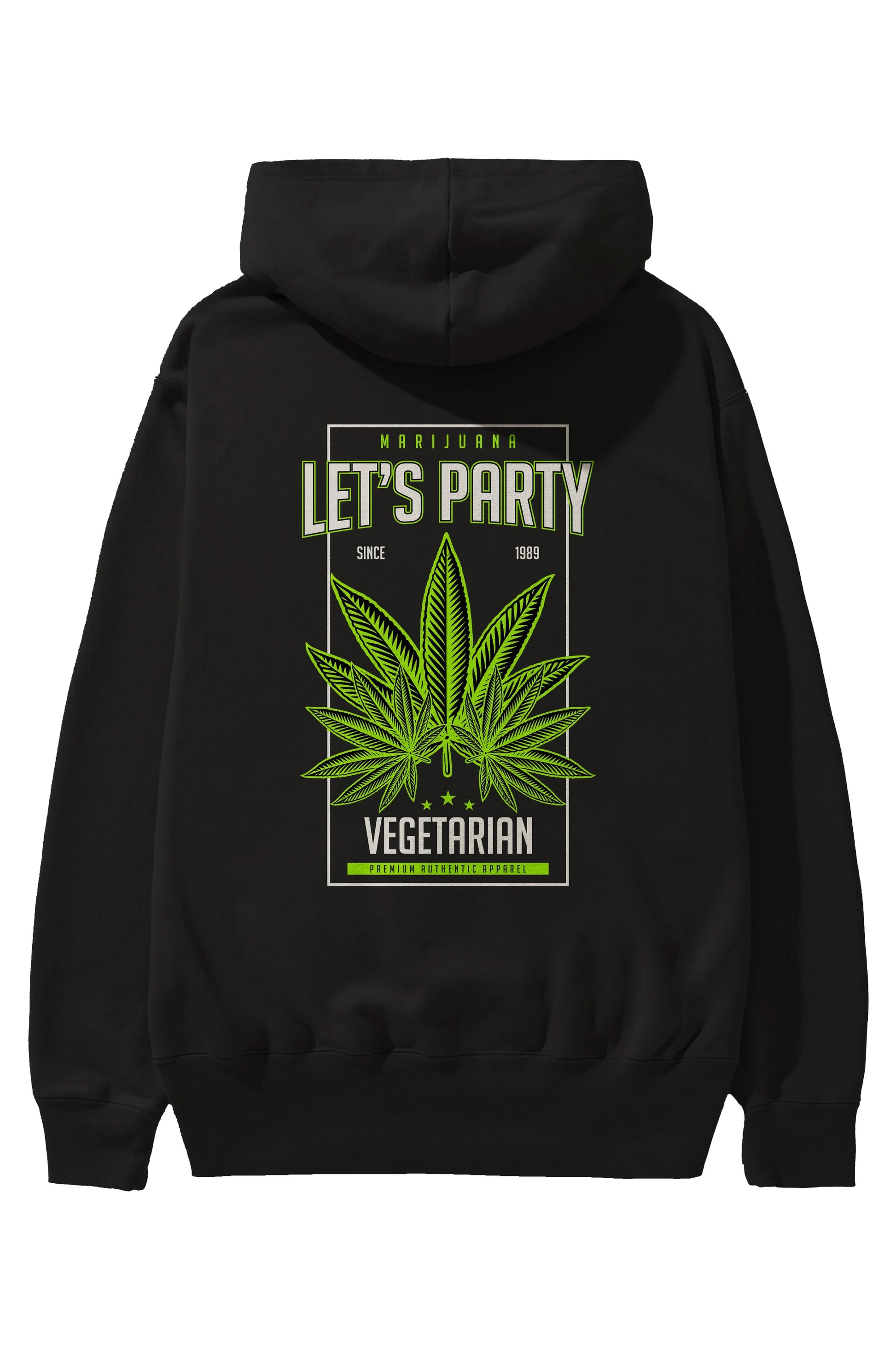 Lets Party Arka Baskılı Hoodie Oversize Kapüşonlu Sweatshirt Erkek Kadın Unisex