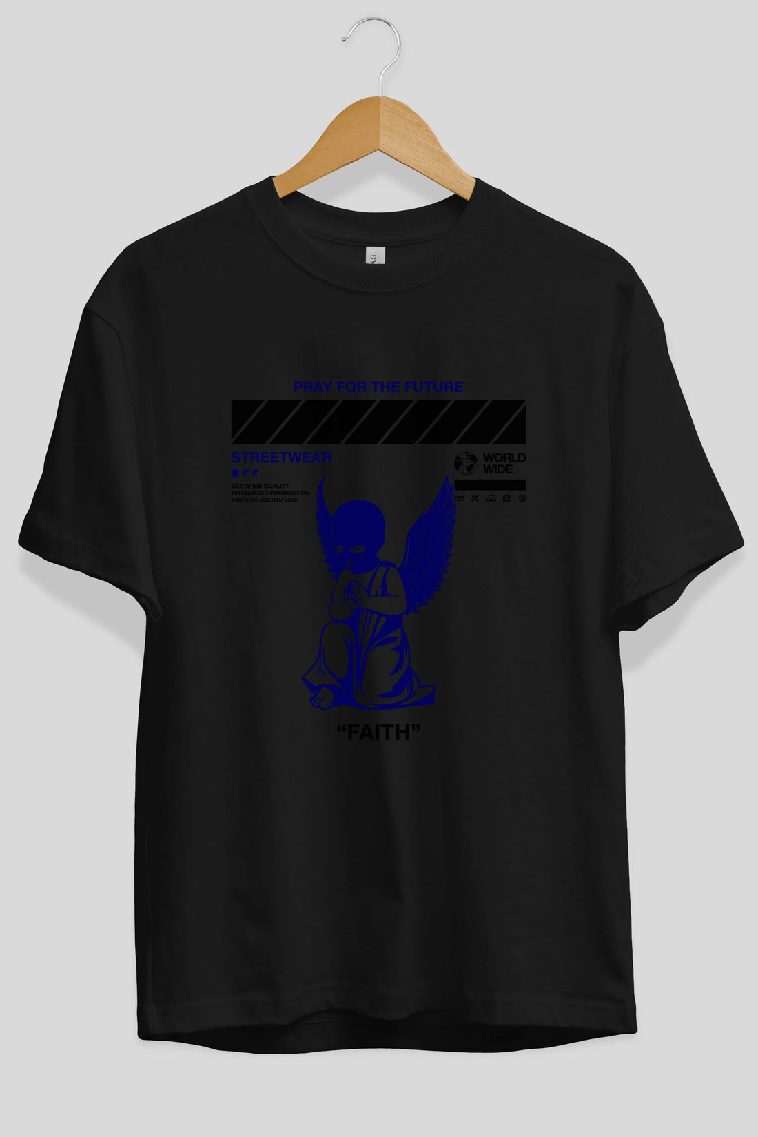 Pray for The Future Ön Baskılı Oversize t-shirt Erkek Kadın Unisex