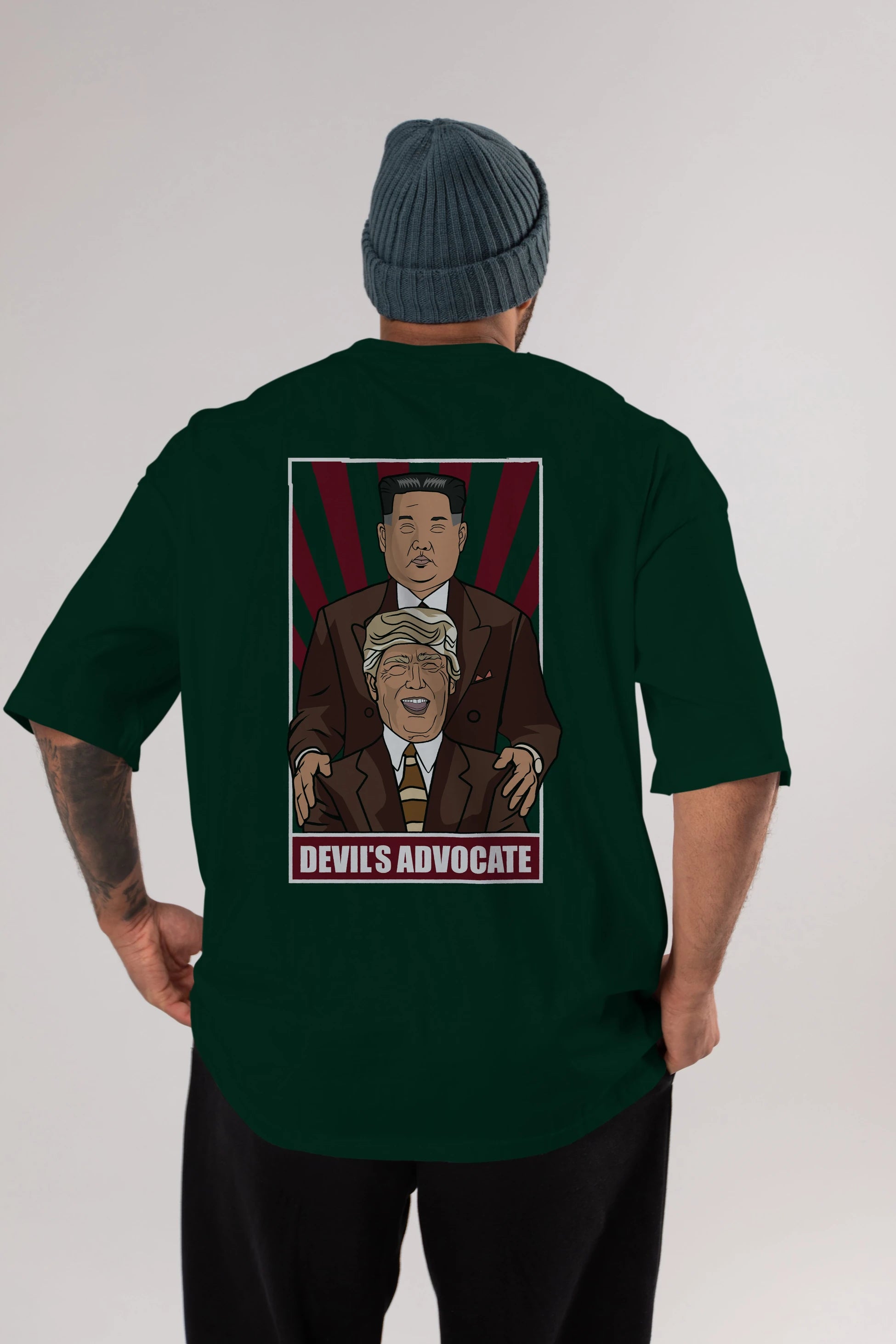 Devil_s Advocate Arka Baskılı Oversize t-shirt Erkek Kadın Unisex %100 Pamuk tişort