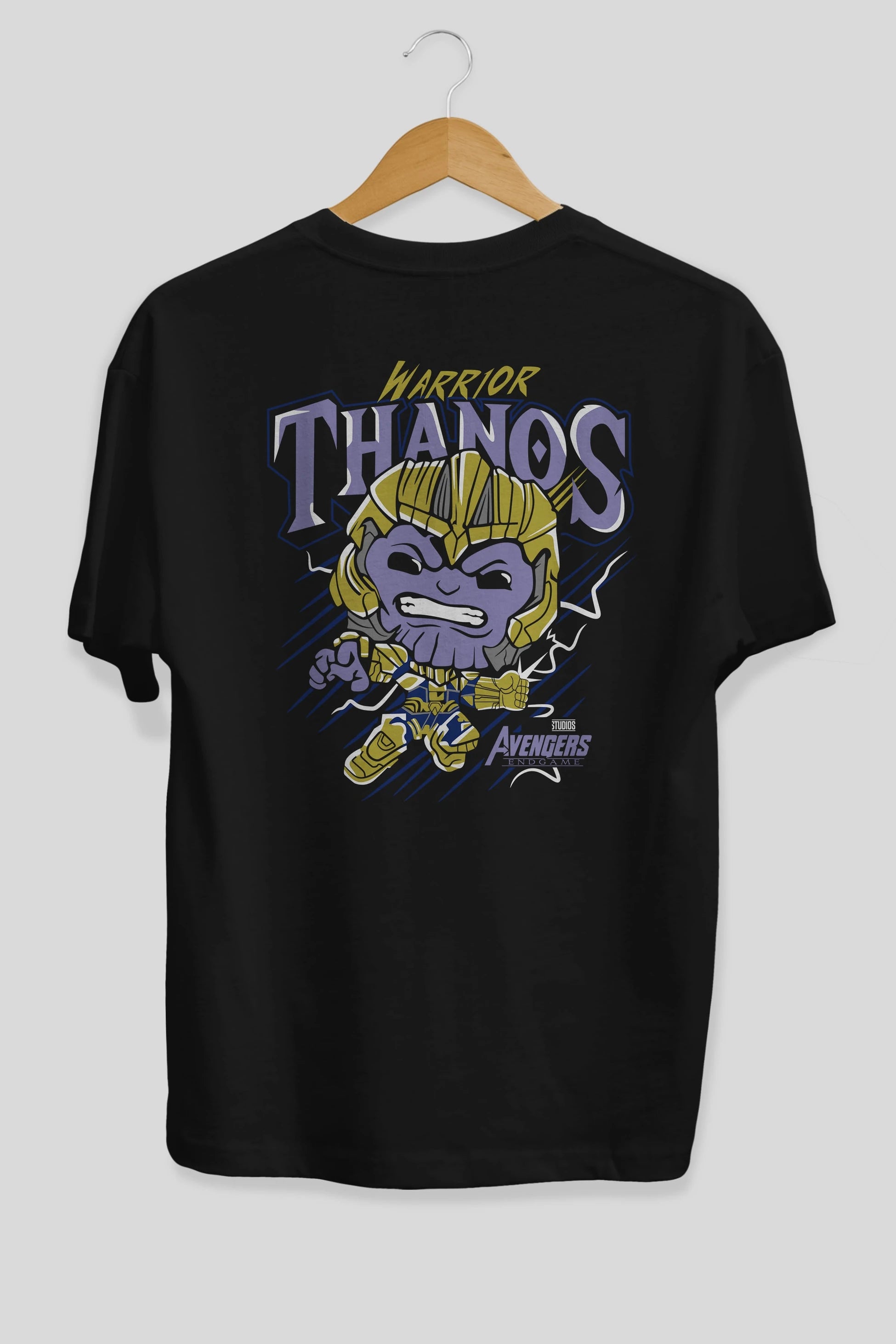Thanos (2) Arka Baskılı Oversize t-shirt Erkek Kadın Unisex %100 Pamuk Bisiklet Yaka tişort