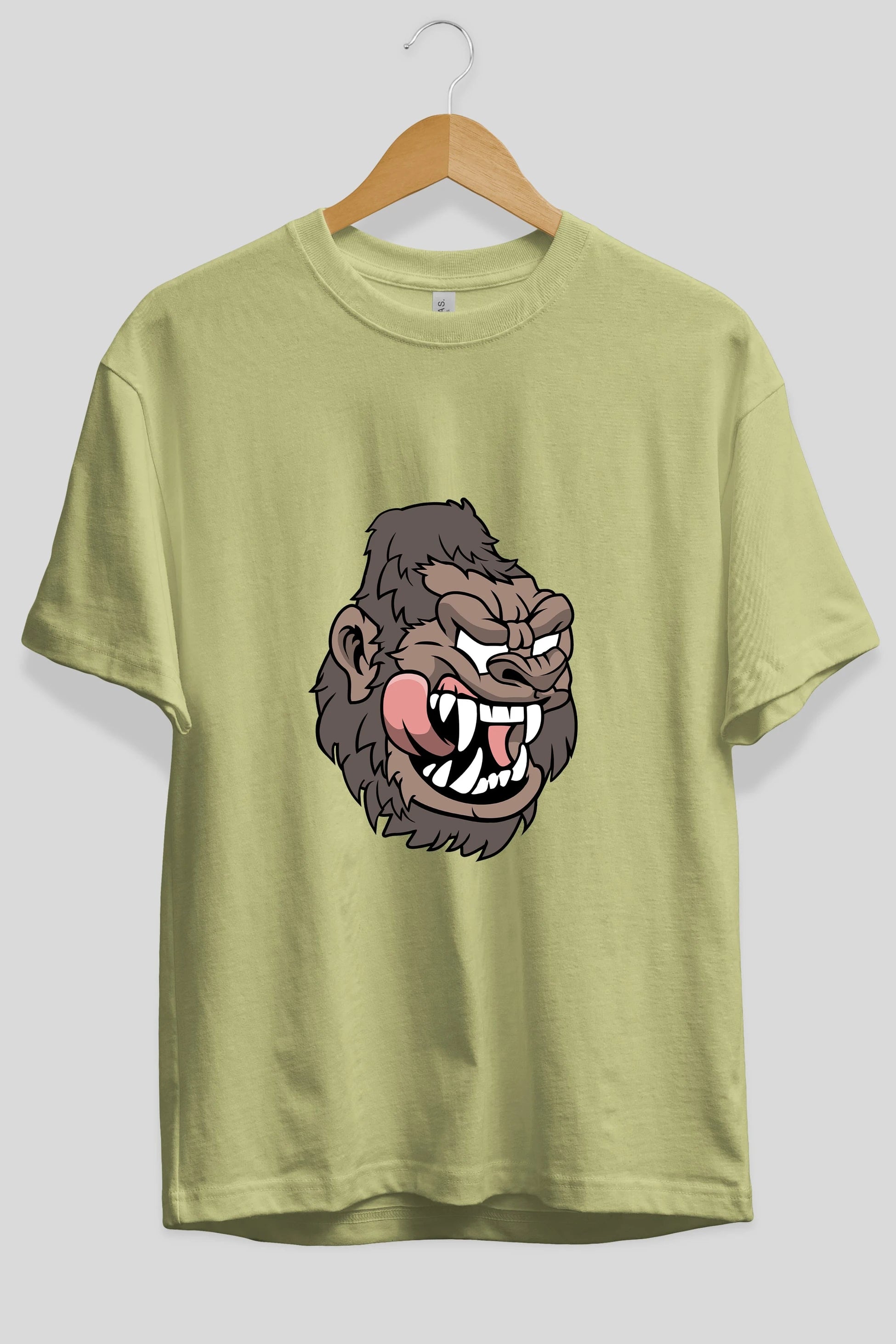 Big Gorilla Ön Baskılı Oversize t-shirt Erkek Kadın Unisex %100 Pamuk tişort
