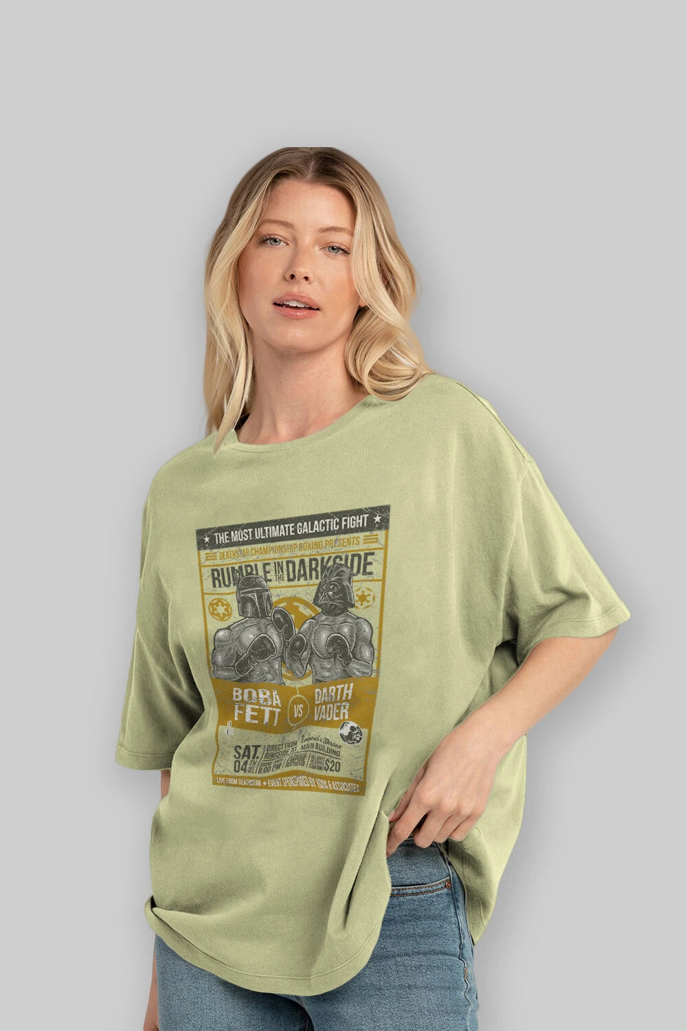 Rumble In The Darkside Ön Baskılı Oversize t-shirt Erkek Kadın Unisex %100 Pamuk tişort