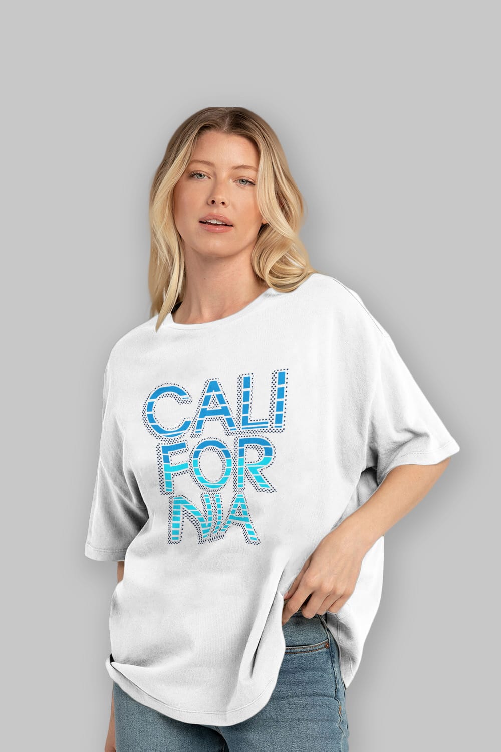 California 3 Ön Baskılı Oversize t-shirt Erkek Kadın Unisex