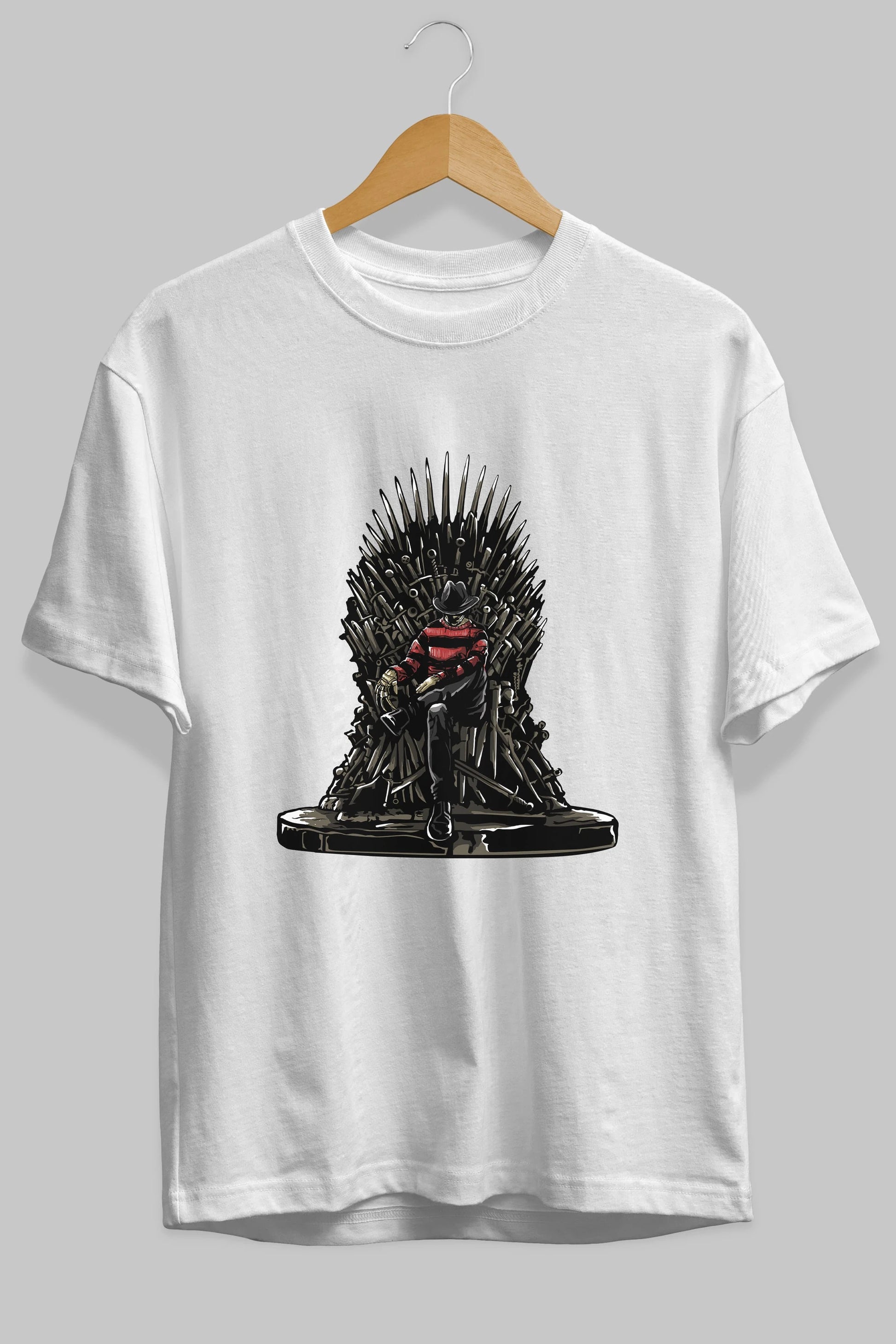 Nightmare Throne Ön Baskılı Oversize t-shirt Erkek Kadın Unisex %100 Pamuk tişort