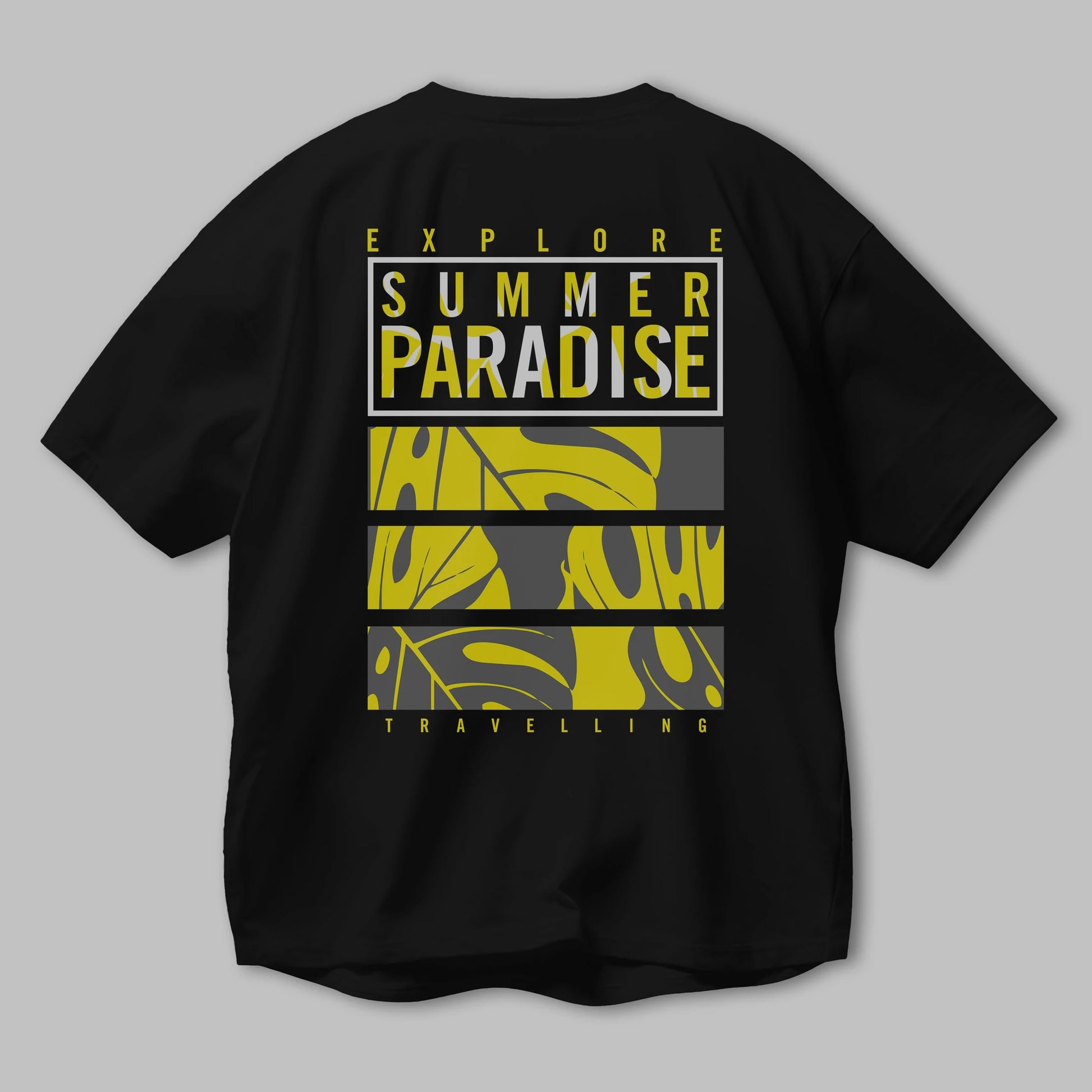 Summer Paradise Arka Baskılı Oversize t-shirt Erkek Kadın Unisex