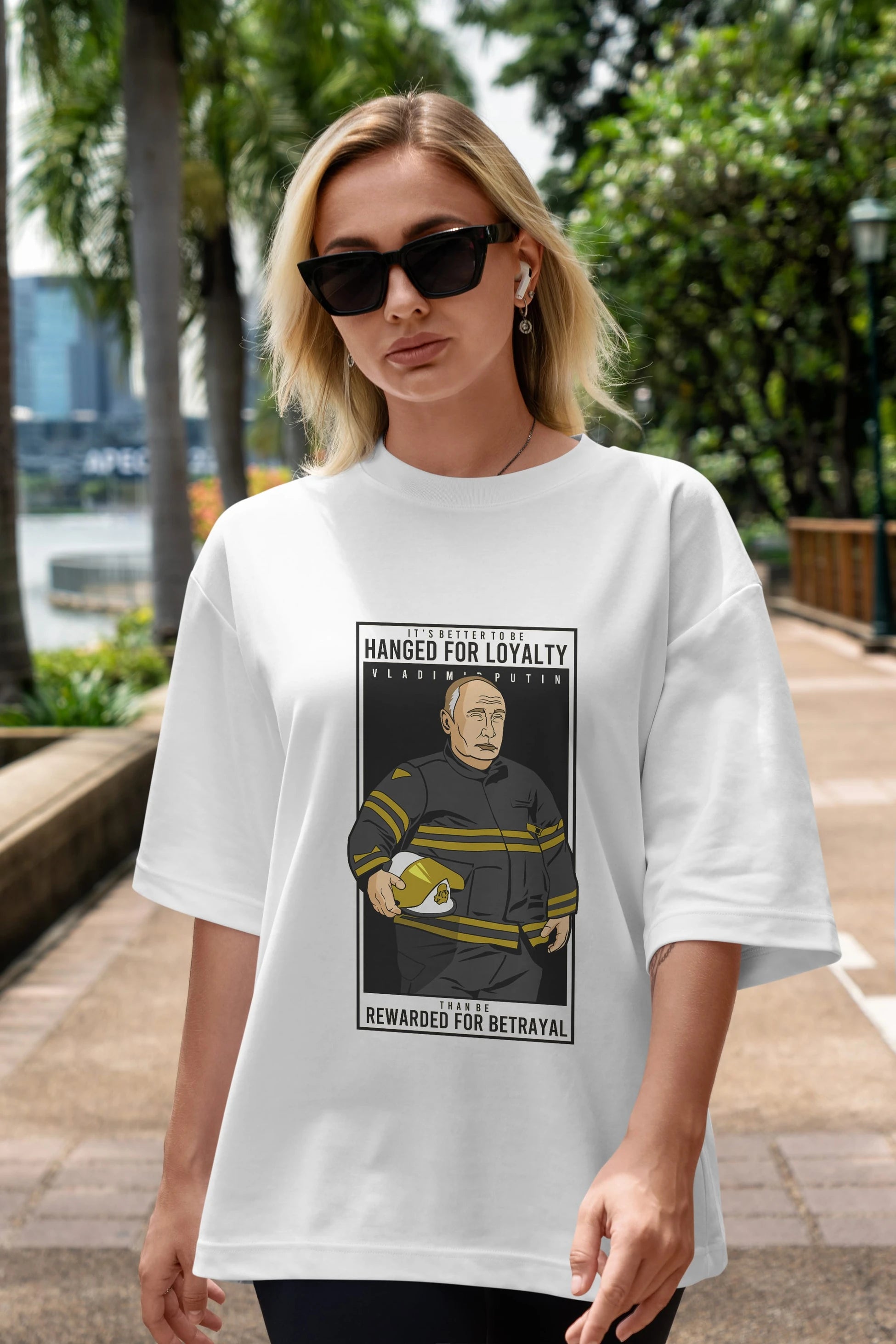 Putin Fireman Ön Baskılı Oversize t-shirt Erkek Kadın Unisex %100 Pamuk tişort