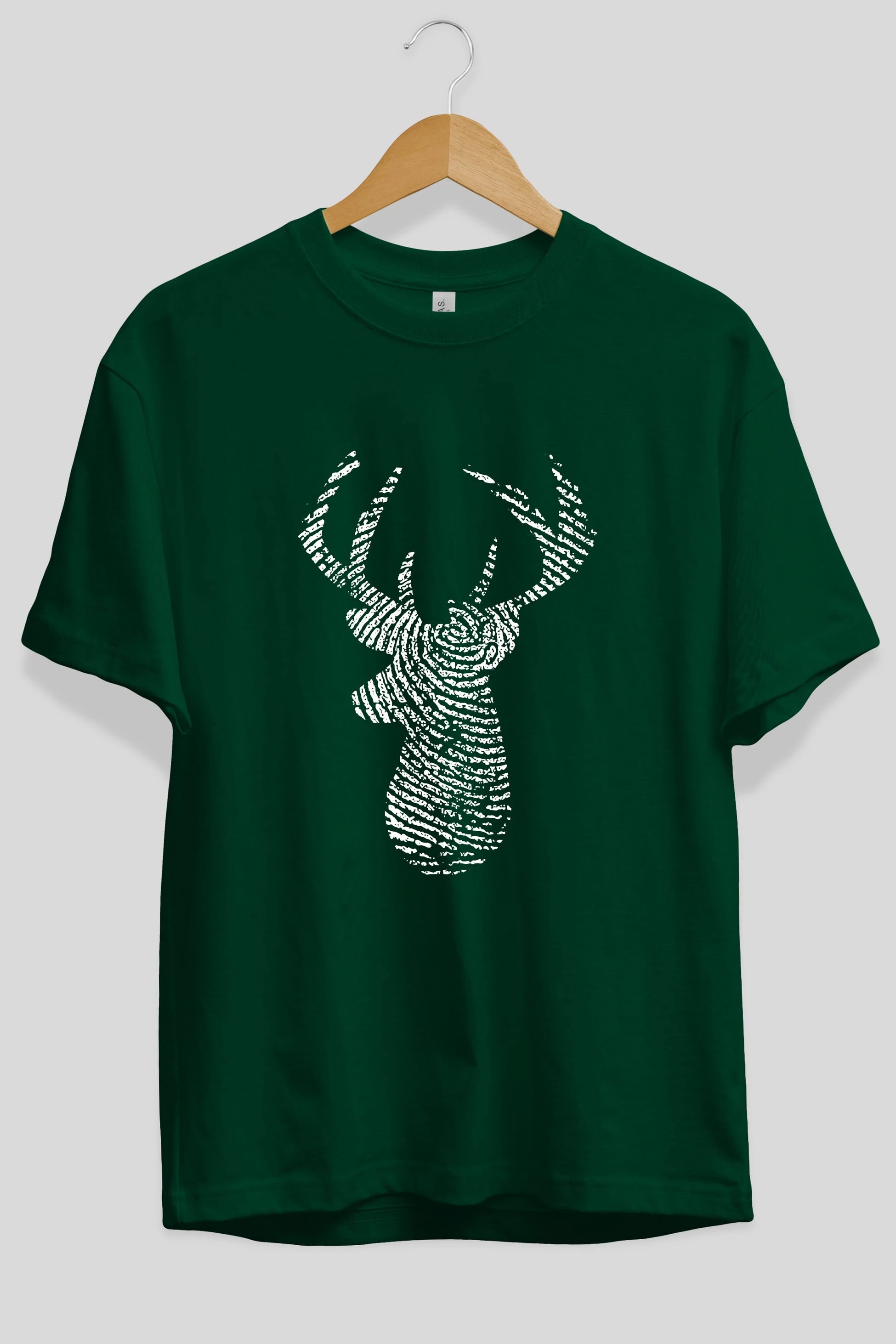 Deer 3 Ön Baskılı Oversize t-shirt %100 pamuk Erkek Kadın Unisex