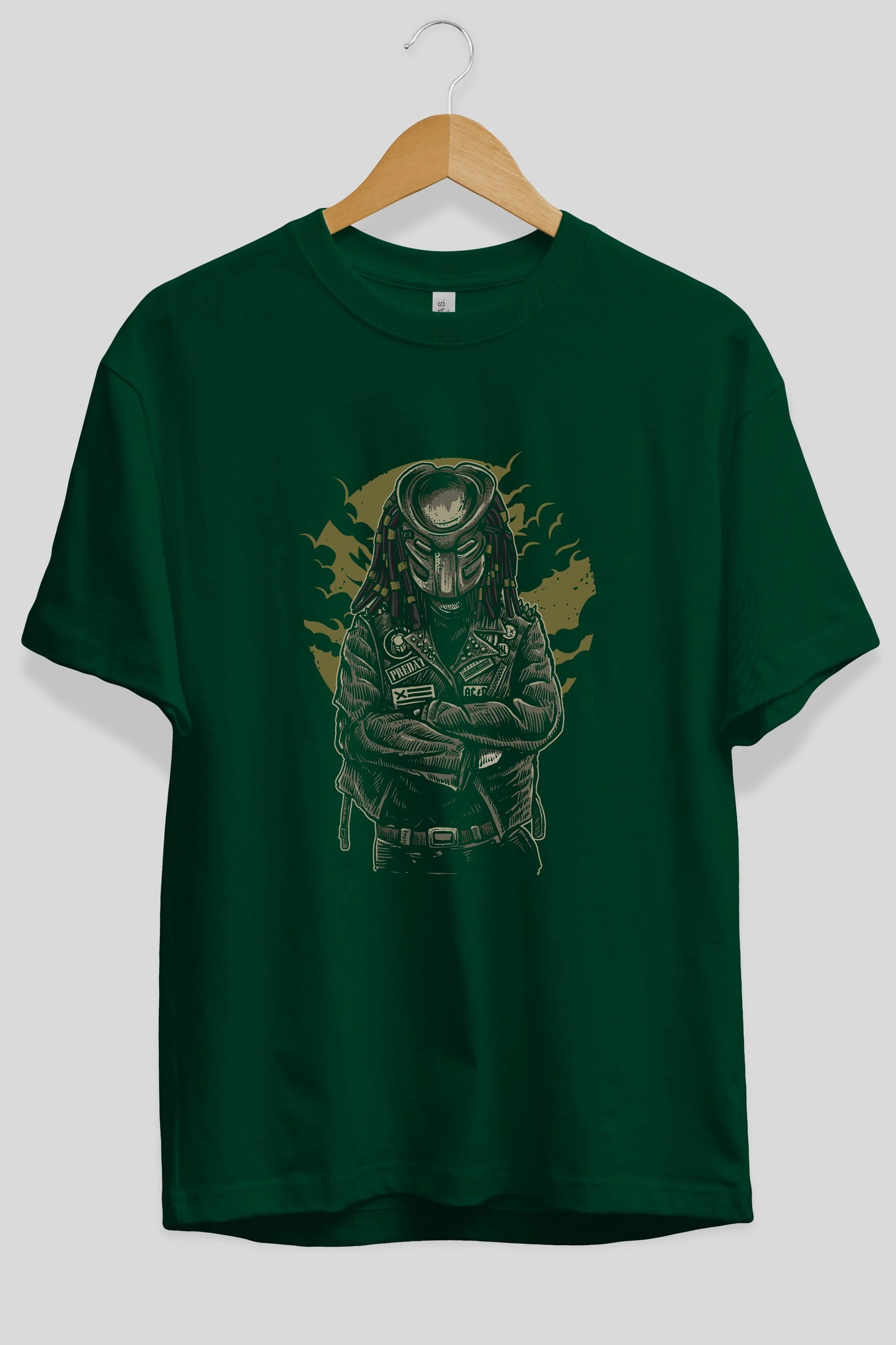 Predator Ön Baskılı Oversize t-shirt Erkek Kadın Unisex %100 Pamuk tişort