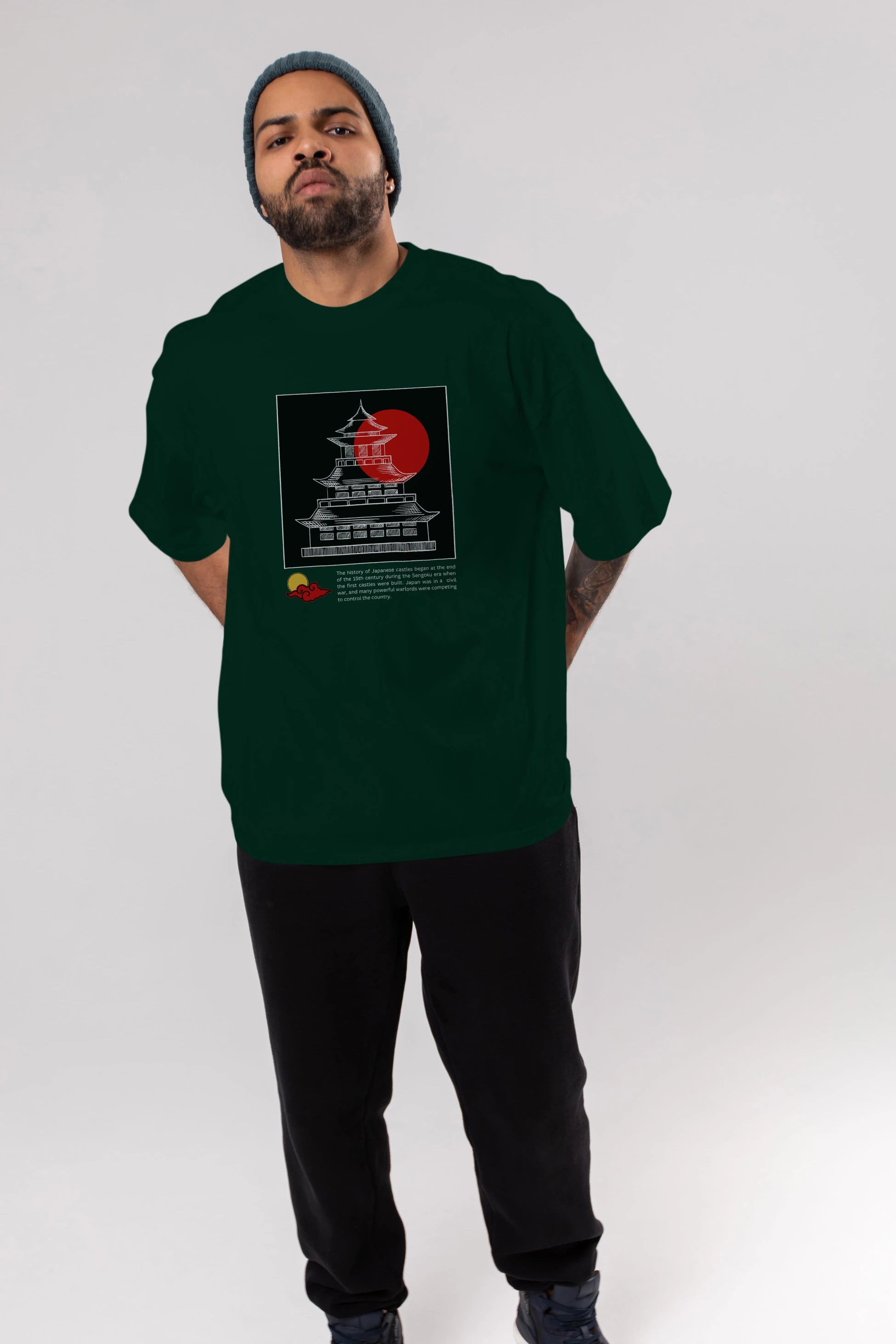 Japan Streetwear Ön Baskılı Oversize t-shirt Erkek Kadın Unisex