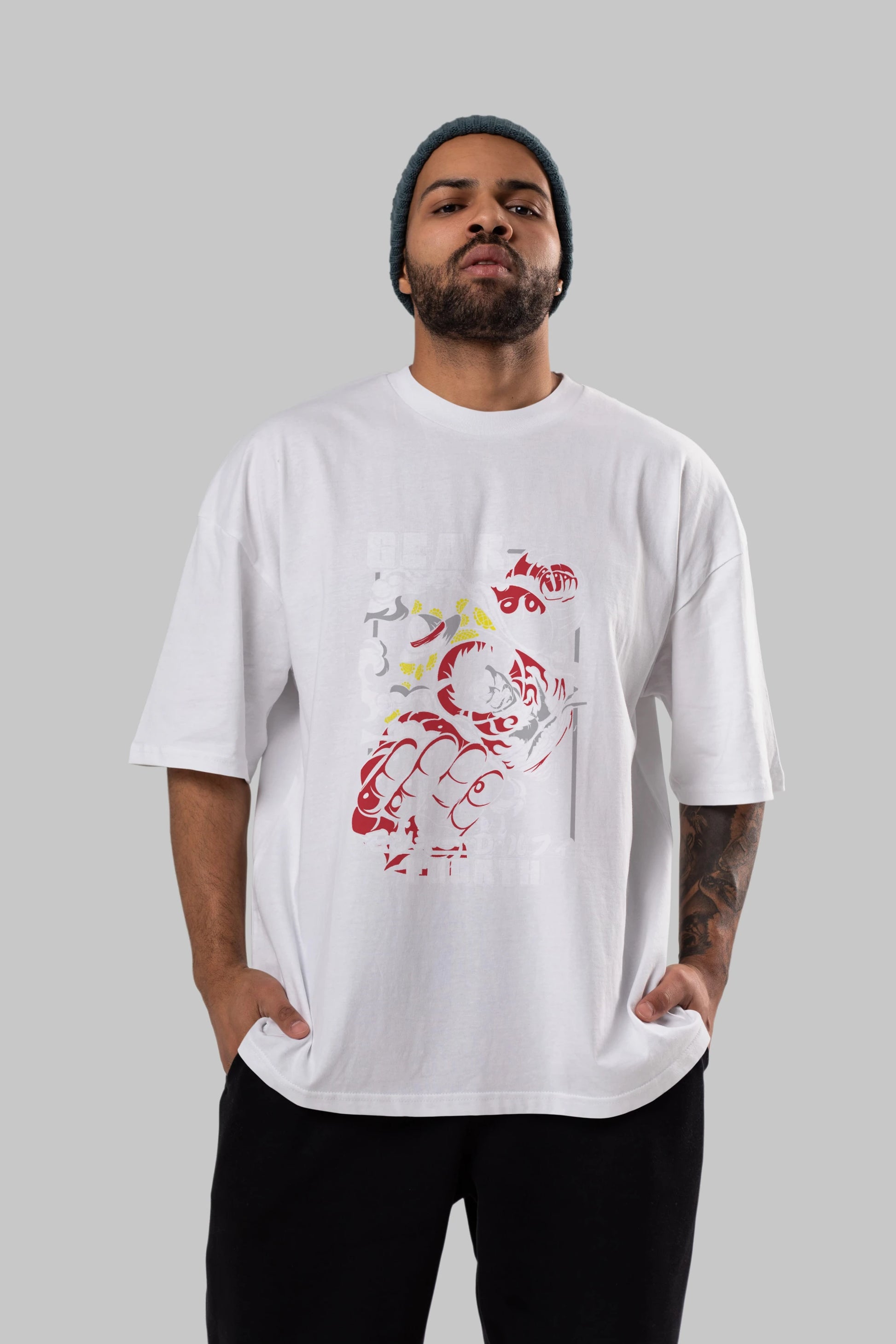 LUFFY gear fourth Anime Ön Baskılı Oversize t-shirt %100 pamuk Erkek Kadın Unisex