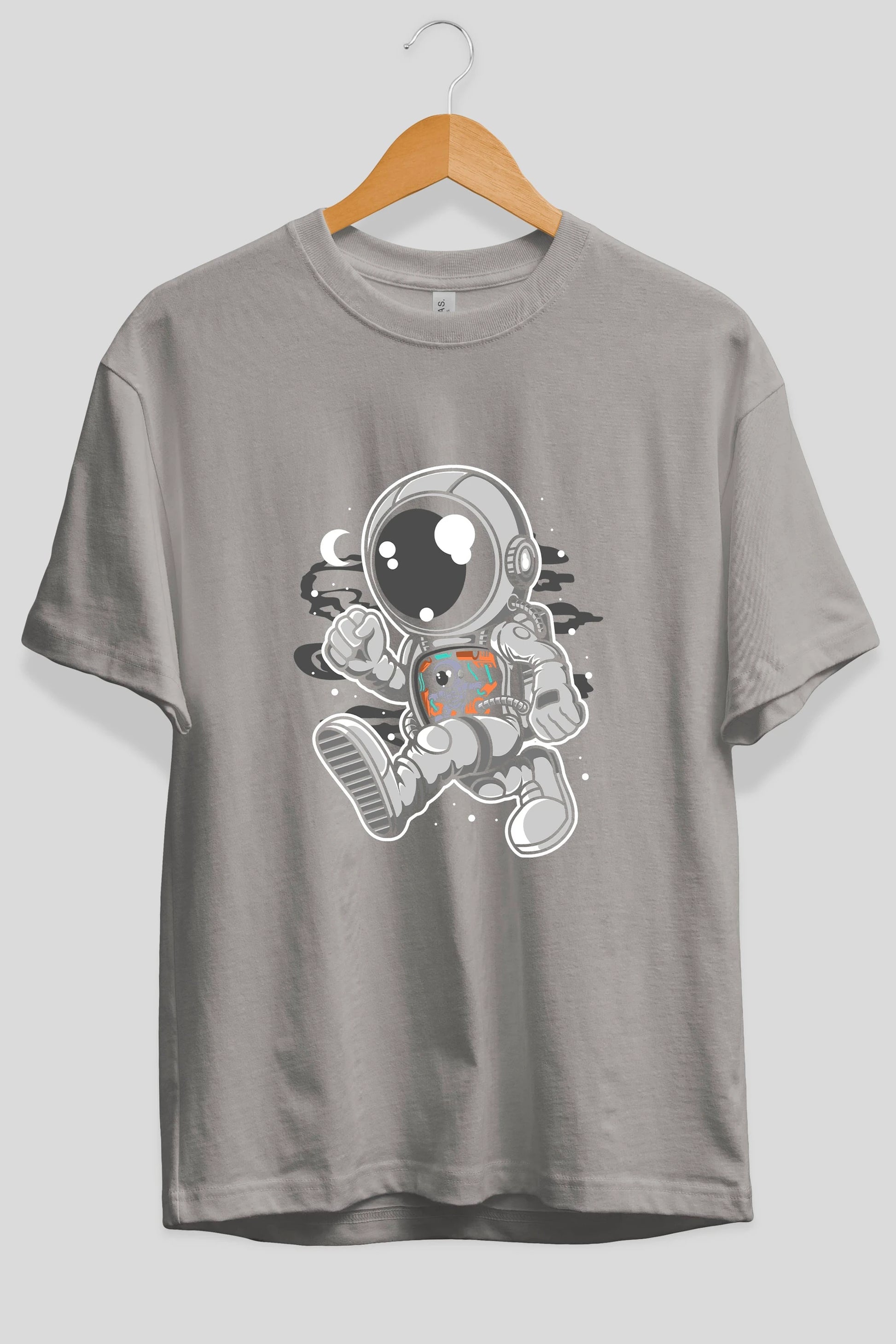 Astronaut Robotic Machine Ön Baskılı Oversize t-shirt Erkek Kadın Unisex