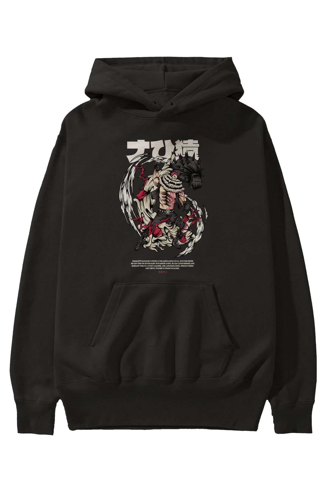 Katakuri Anime Ön Baskılı Hoodie Oversize Kapüşonlu Sweatshirt Erkek Kadın Unisex