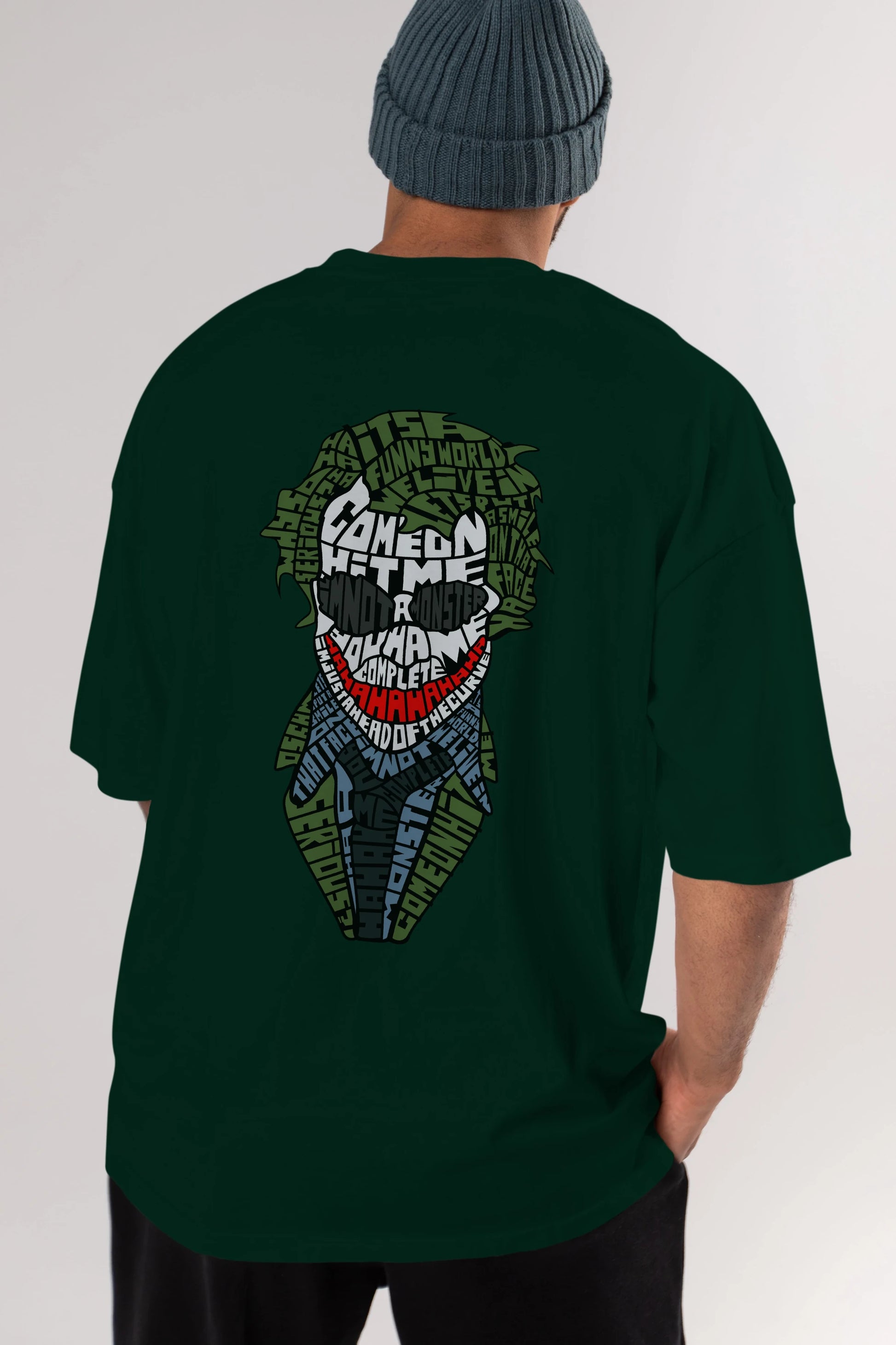 Why So Serious Arka Baskılı Oversize t-shirt %100 pamuk Erkek Kadın Unisex