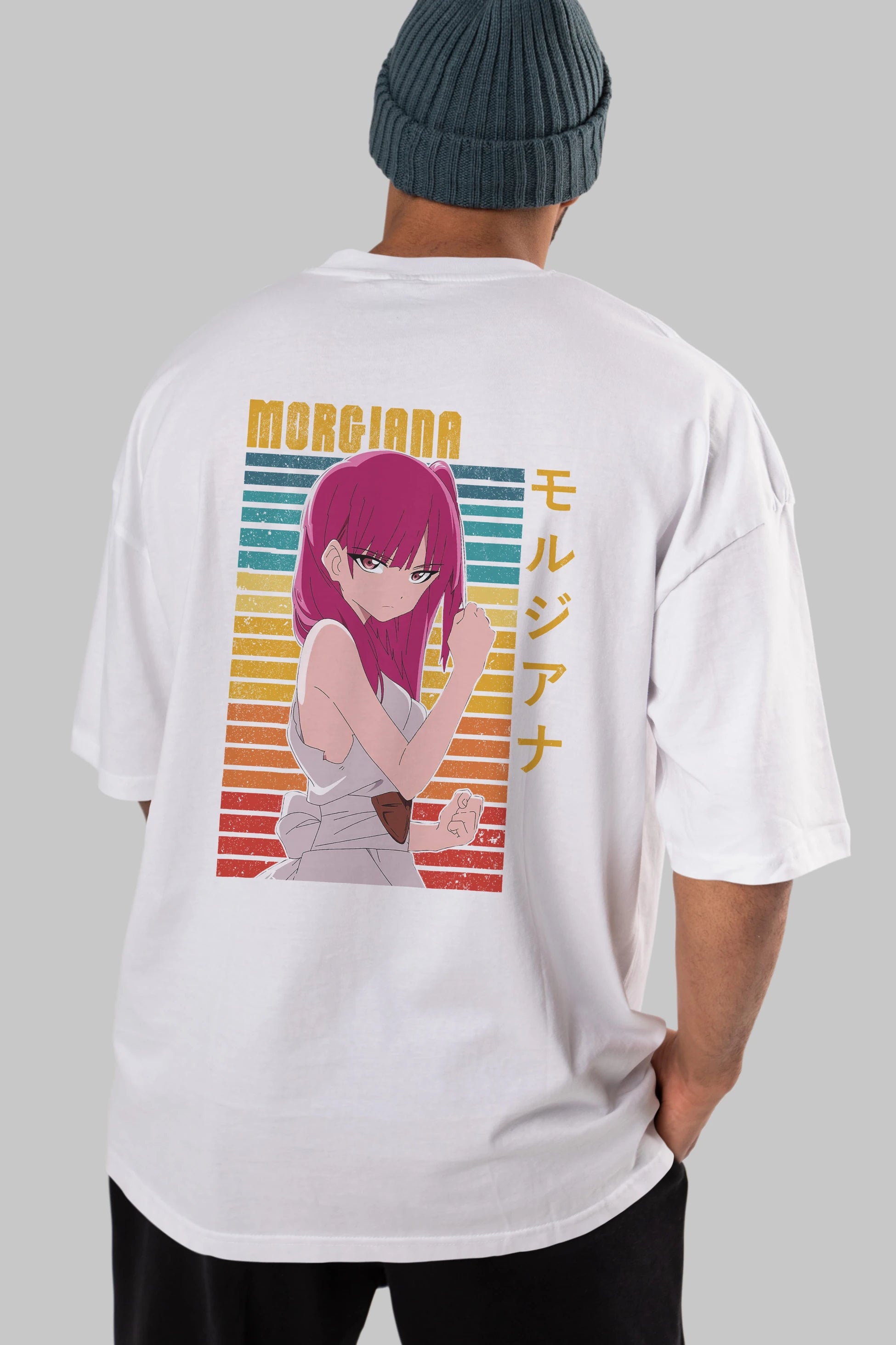 Morgiana 3 Anime Arka Baskılı Oversize t-shirt Erkek Kadın Unisex