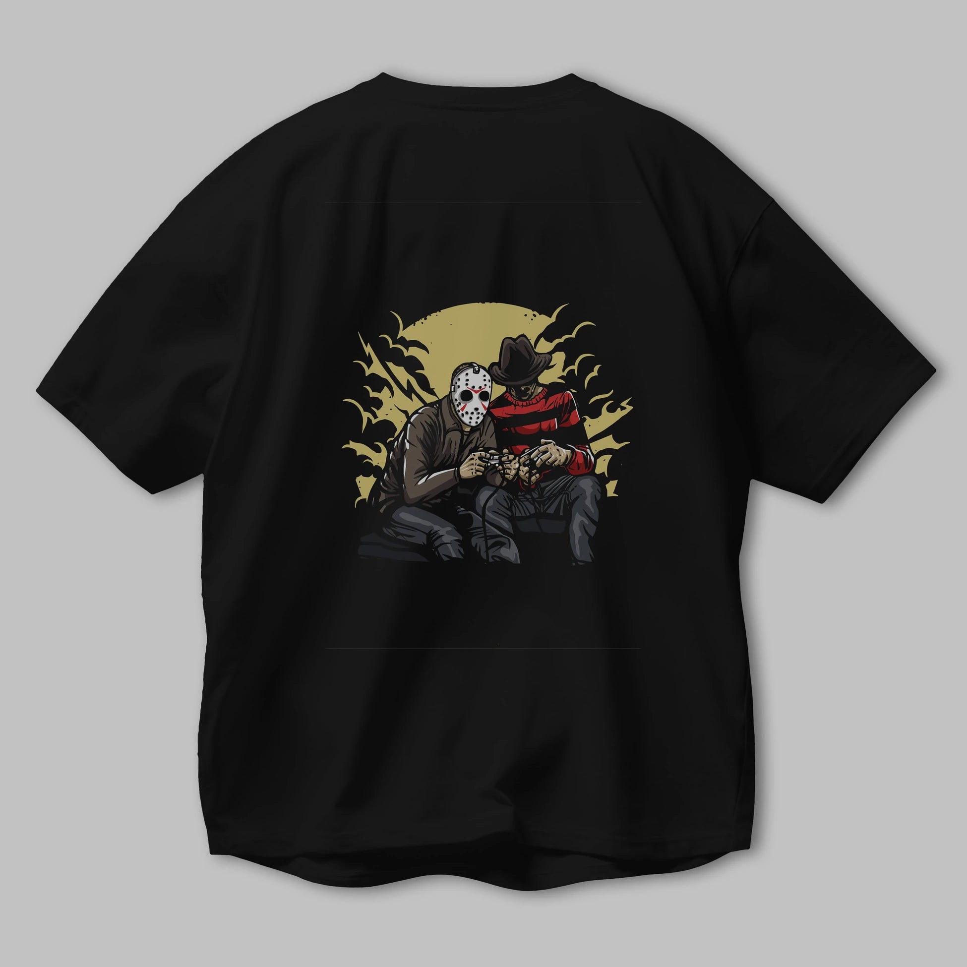 Dark Gamers Arka Baskılı Oversize t-shirt Erkek Kadın Unisex %100 Pamuk