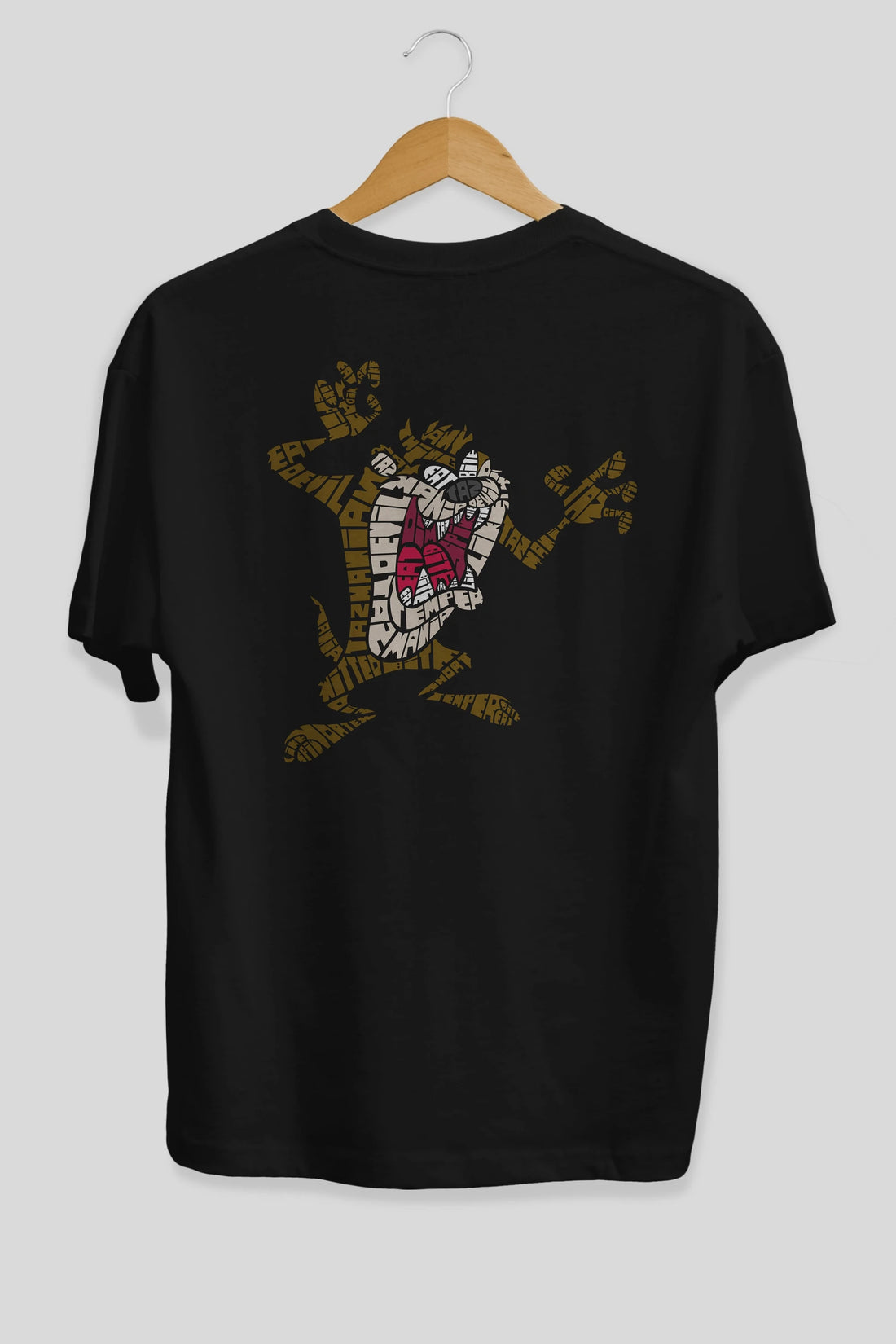 Tazmania Arka Baskılı Oversize t-shirt %100 pamuk Erkek Kadın Unisex