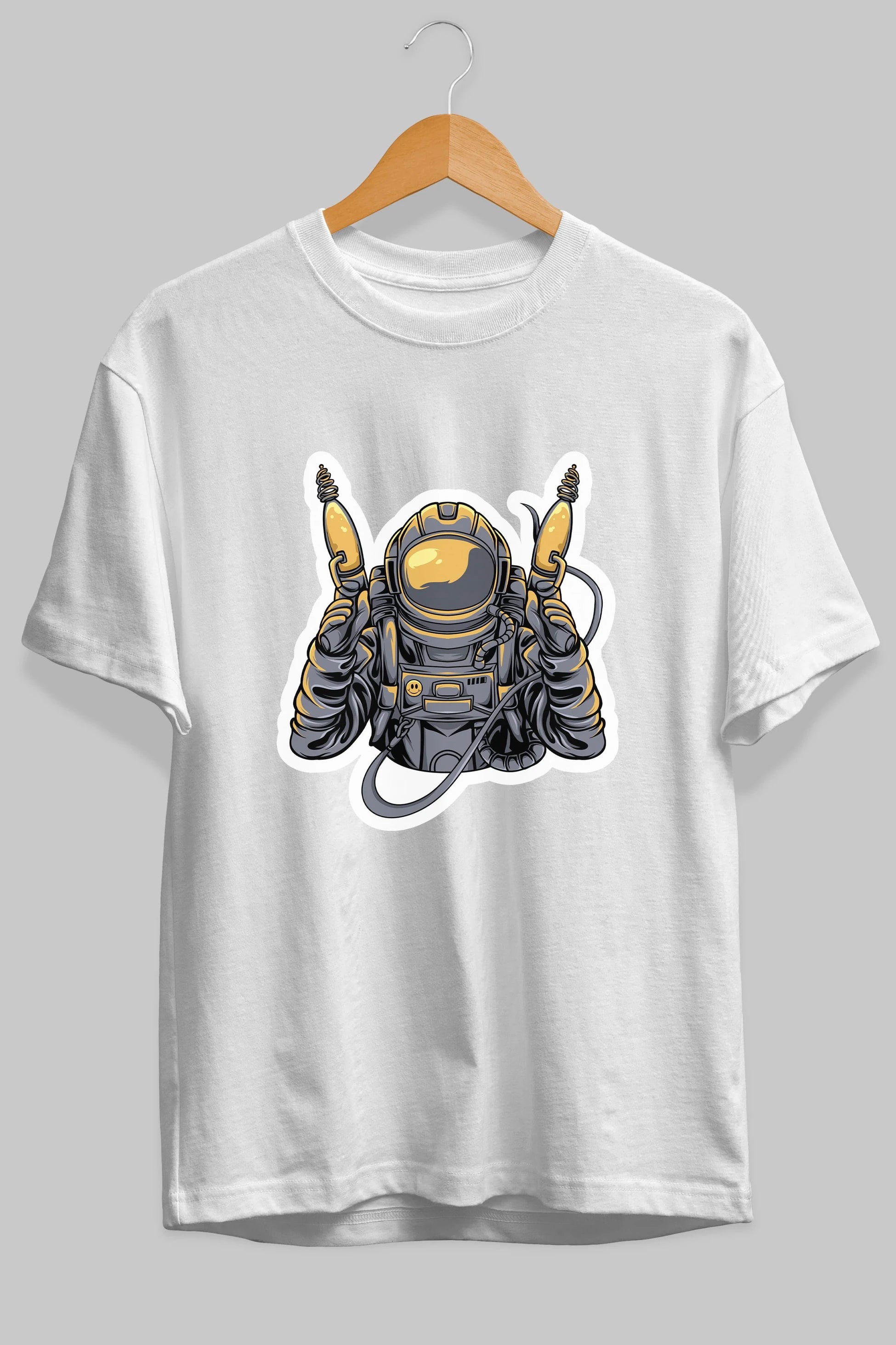 Alien Hunter Sticker Ön Baskılı Oversize t-shirt Erkek Kadın Unisex