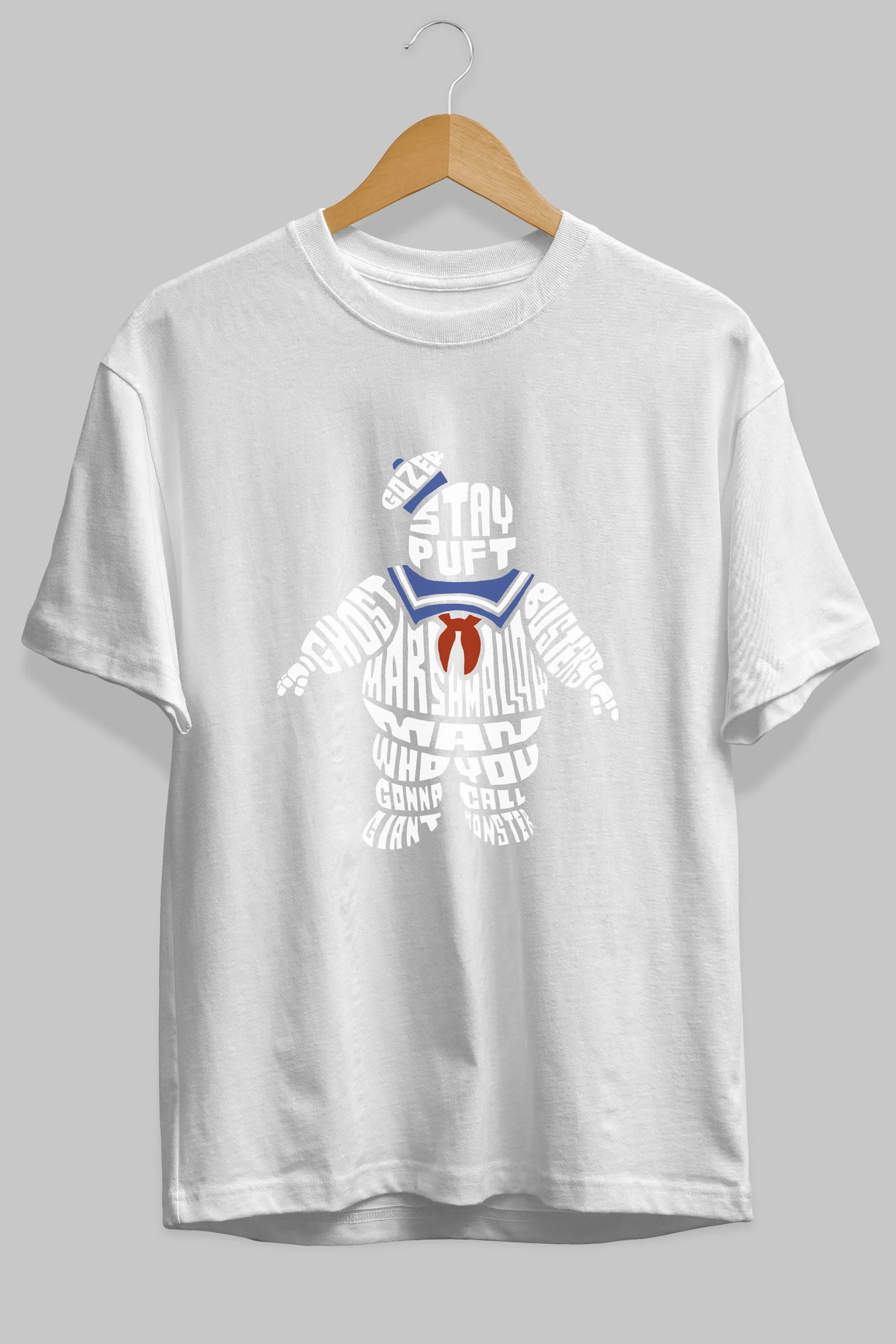 Stay Puft Ön Baskılı Oversize t-shirt %100 pamuk Erkek Kadın Unisex