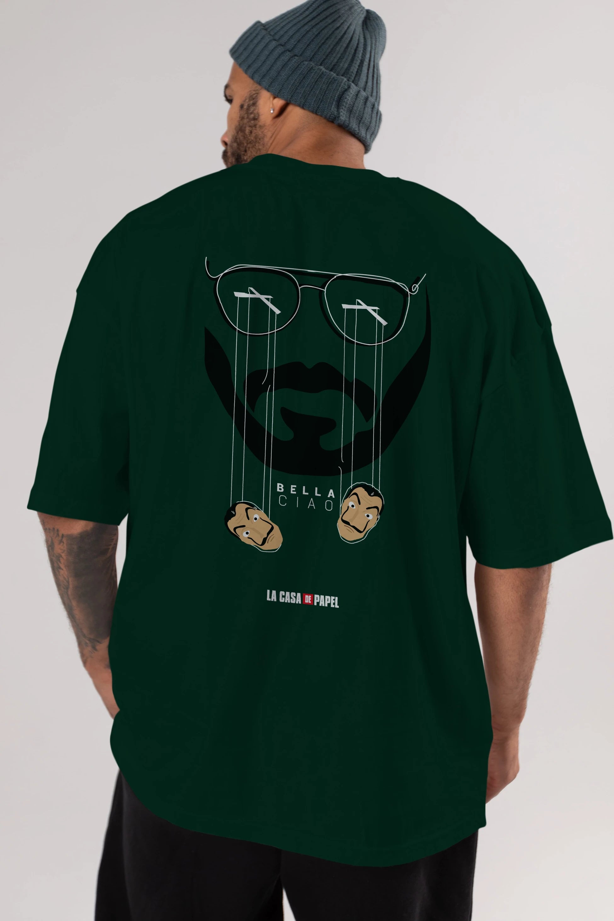 La Casa De Papel (11) Arka Baskılı Oversize t-shirt Erkek Kadın Unisex %100 Pamuk Bisiklet Yaka tişort