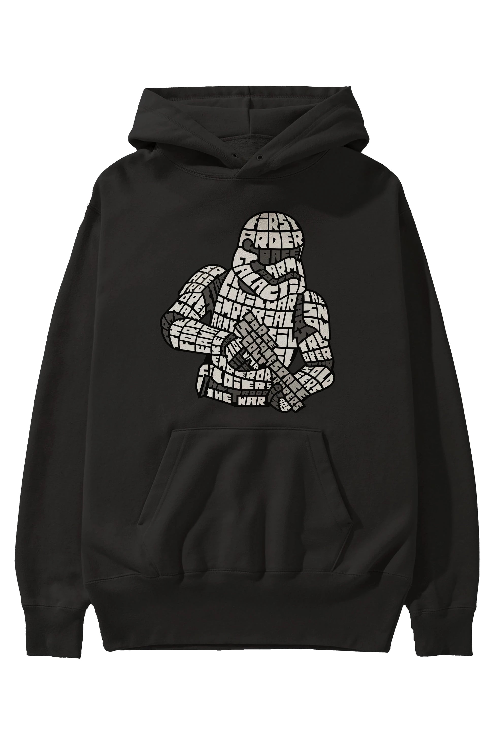 First Order Ön Baskılı Hoodie Oversize Kapüşonlu Sweatshirt Erkek Kadın Unisex