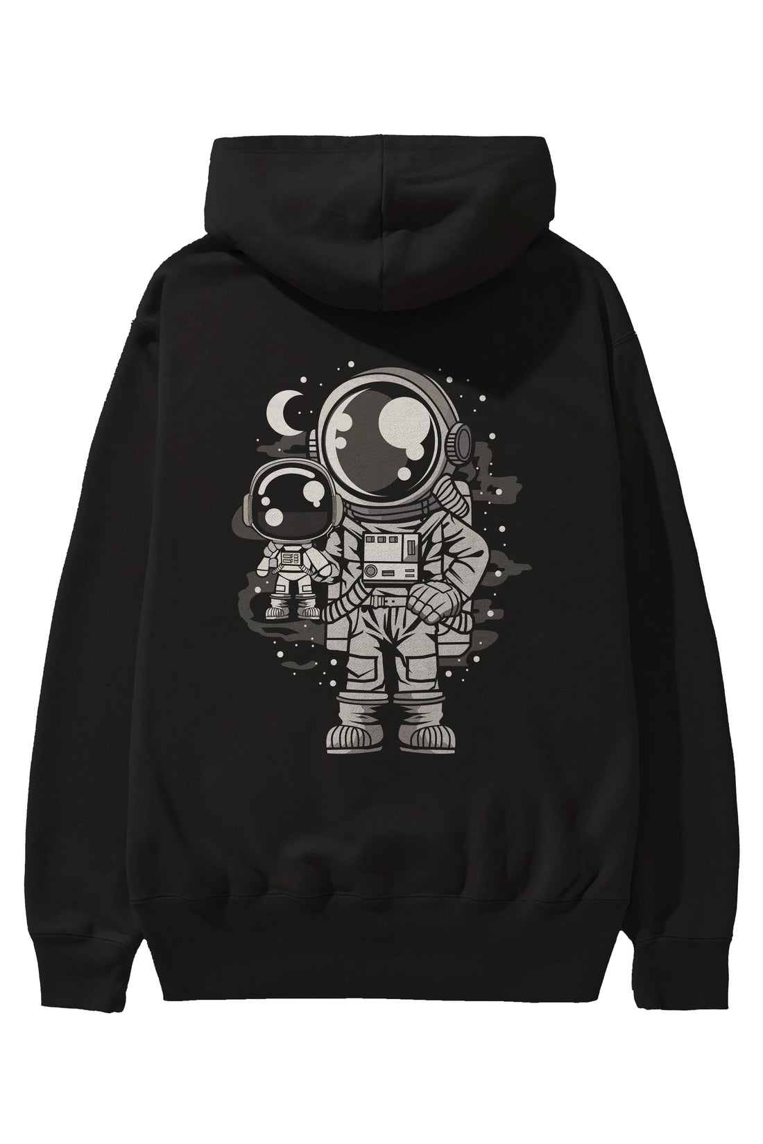 Astronaut And His Doll Arka Baskılı Hoodie Oversize Kapüşonlu Sweatshirt Erkek Kadın Unisex
