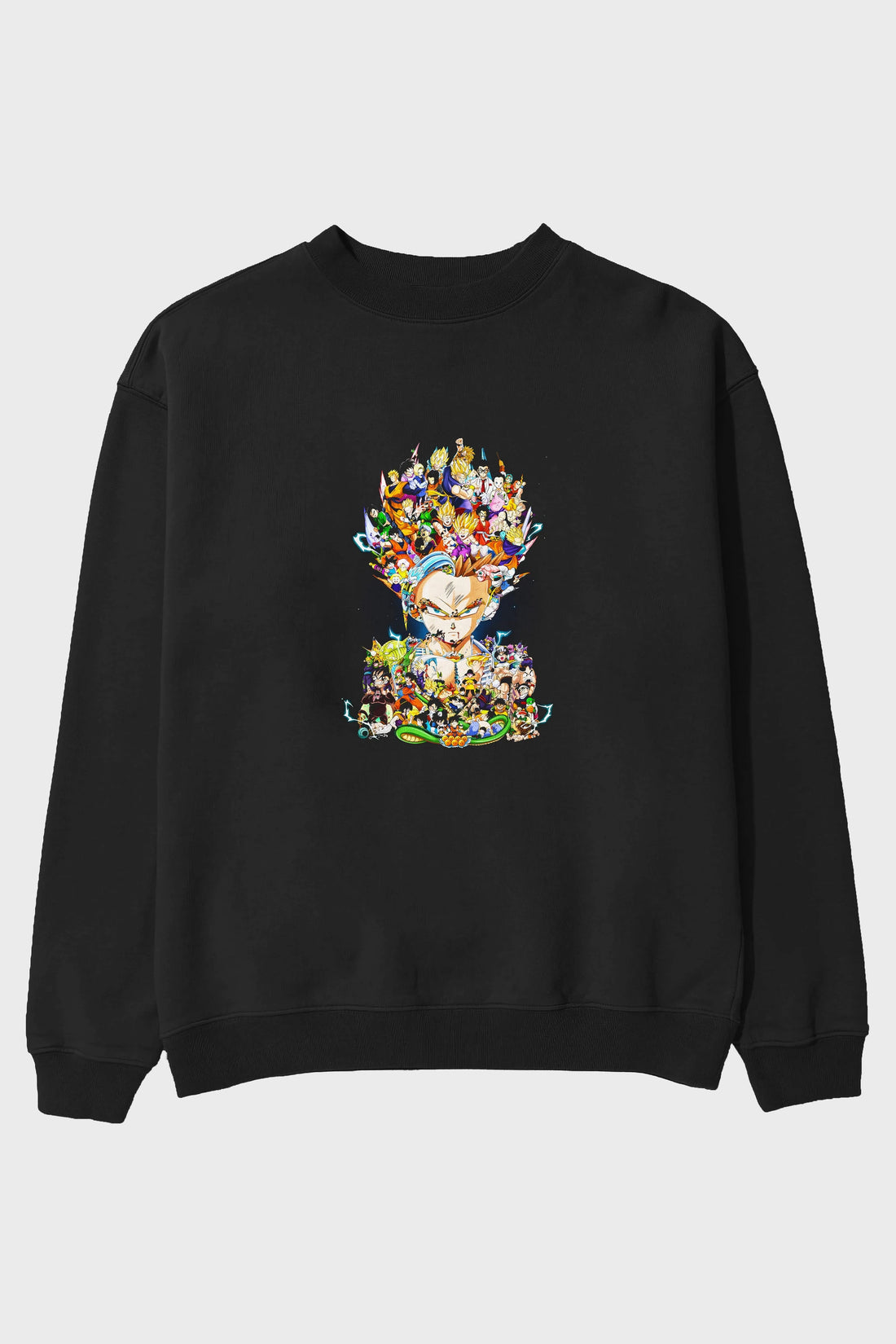 DRAGON BALL ART (2) Anime Ön Baskılı Oversize Sweatshirt Erkek Kadın Unisex