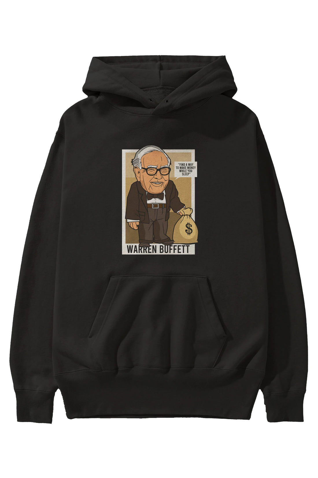 Warren Buffet Up Carl Ön Baskılı Hoodie Oversize Kapüşonlu Sweatshirt Erkek Kadın Unisex