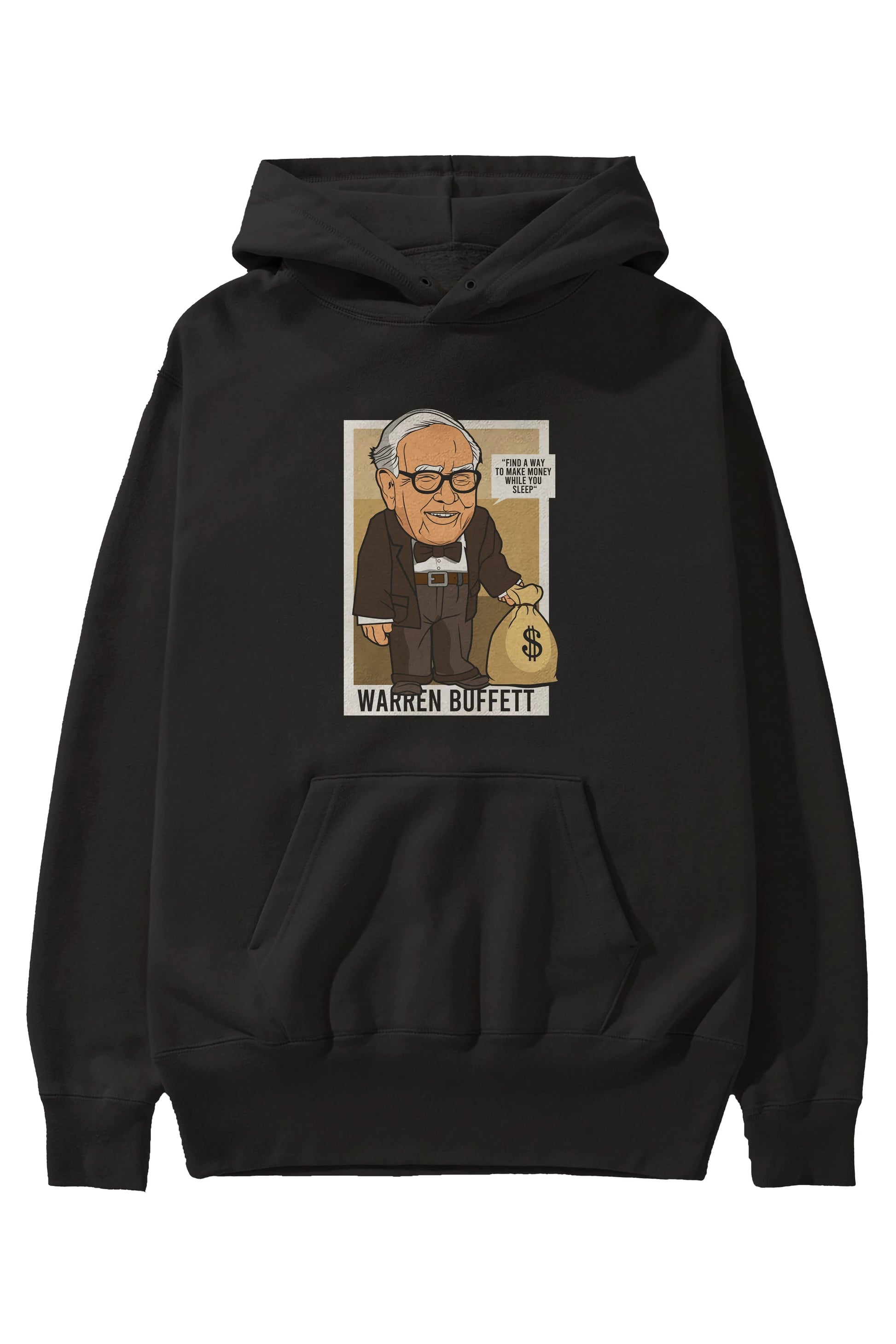 Warren Buffet Up Carl Ön Baskılı Hoodie Oversize Kapüşonlu Sweatshirt Erkek Kadın Unisex