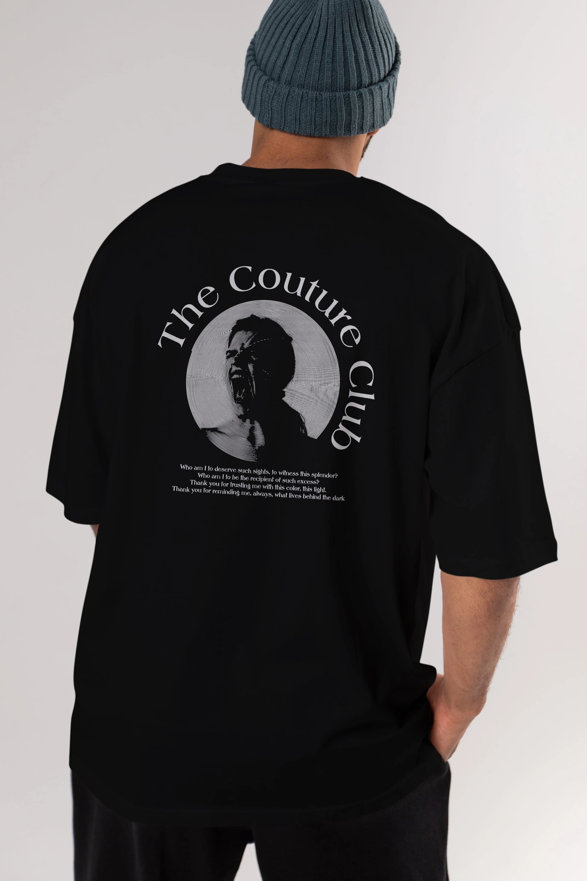 The Couture Club Arka Baskılı Oversize t-shirt Erkek Kadın Unisex