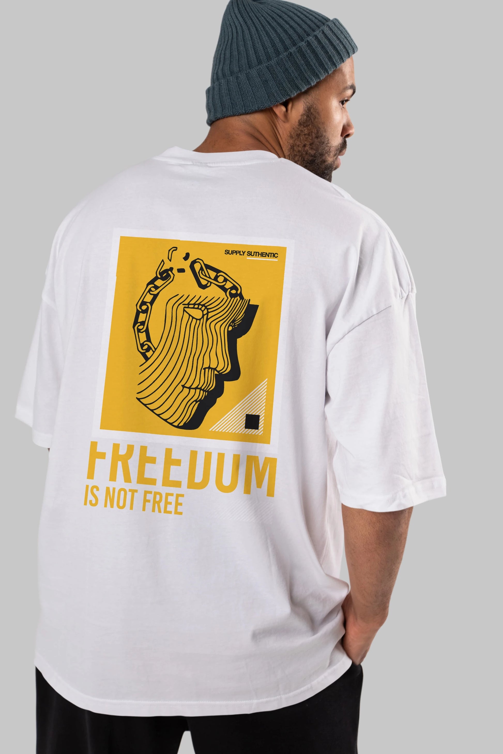 Freedom is Not Free Arka Baskılı Oversize t-shirt Erkek Kadın Unisex