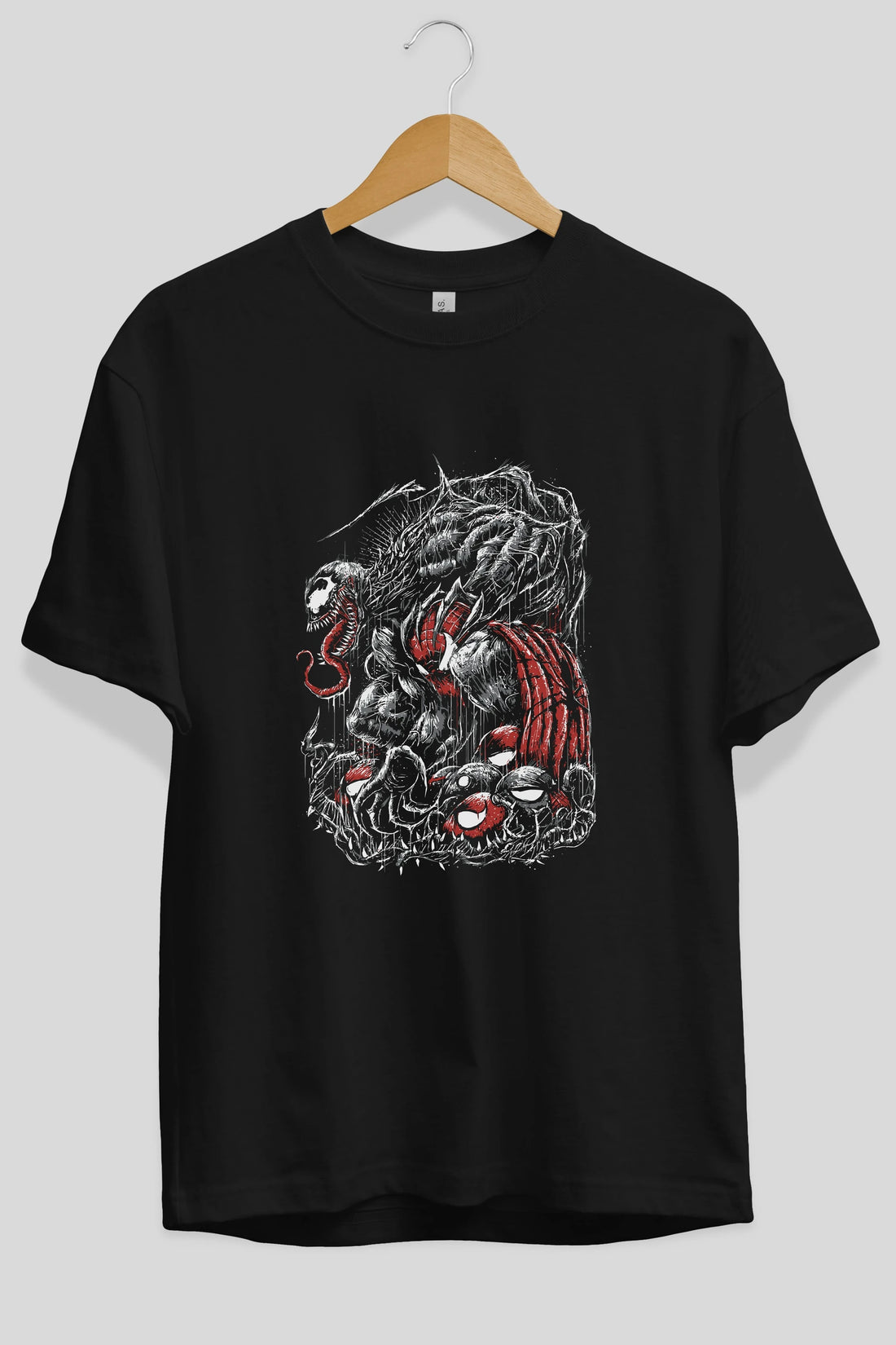 Venom (14) Ön Baskılı Oversize t-shirt Erkek Kadın Unisex %100 Pamuk Bisiklet Yaka tişort