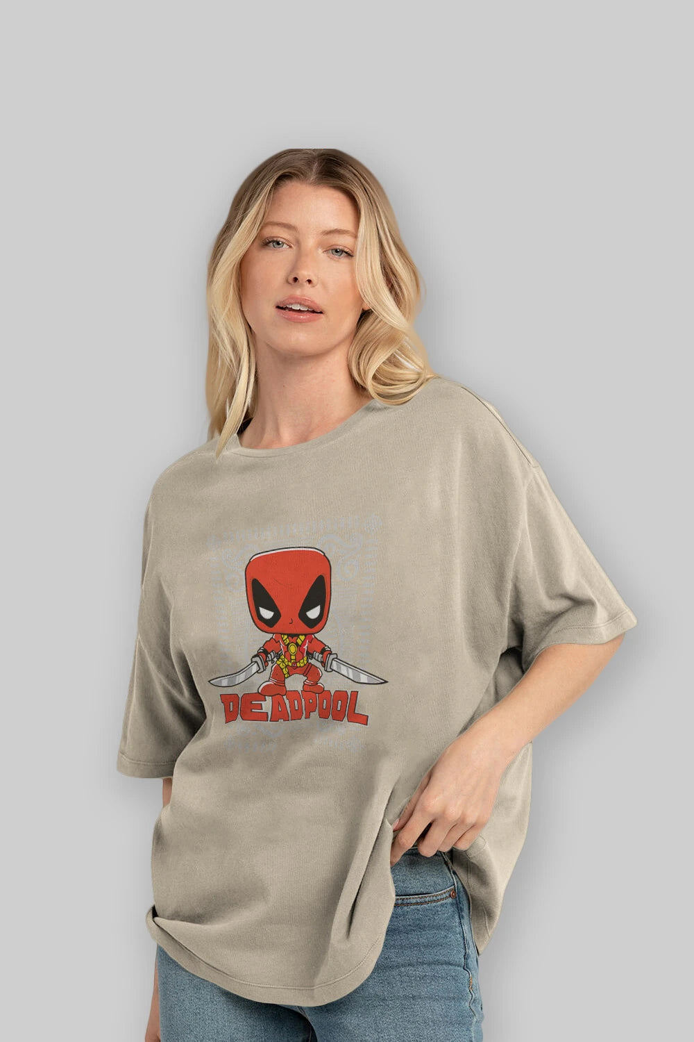 Deadpool (17) Ön Baskılı Oversize t-shirt Erkek Kadın Unisex %100 Pamuk Bisiklet Yaka tişort